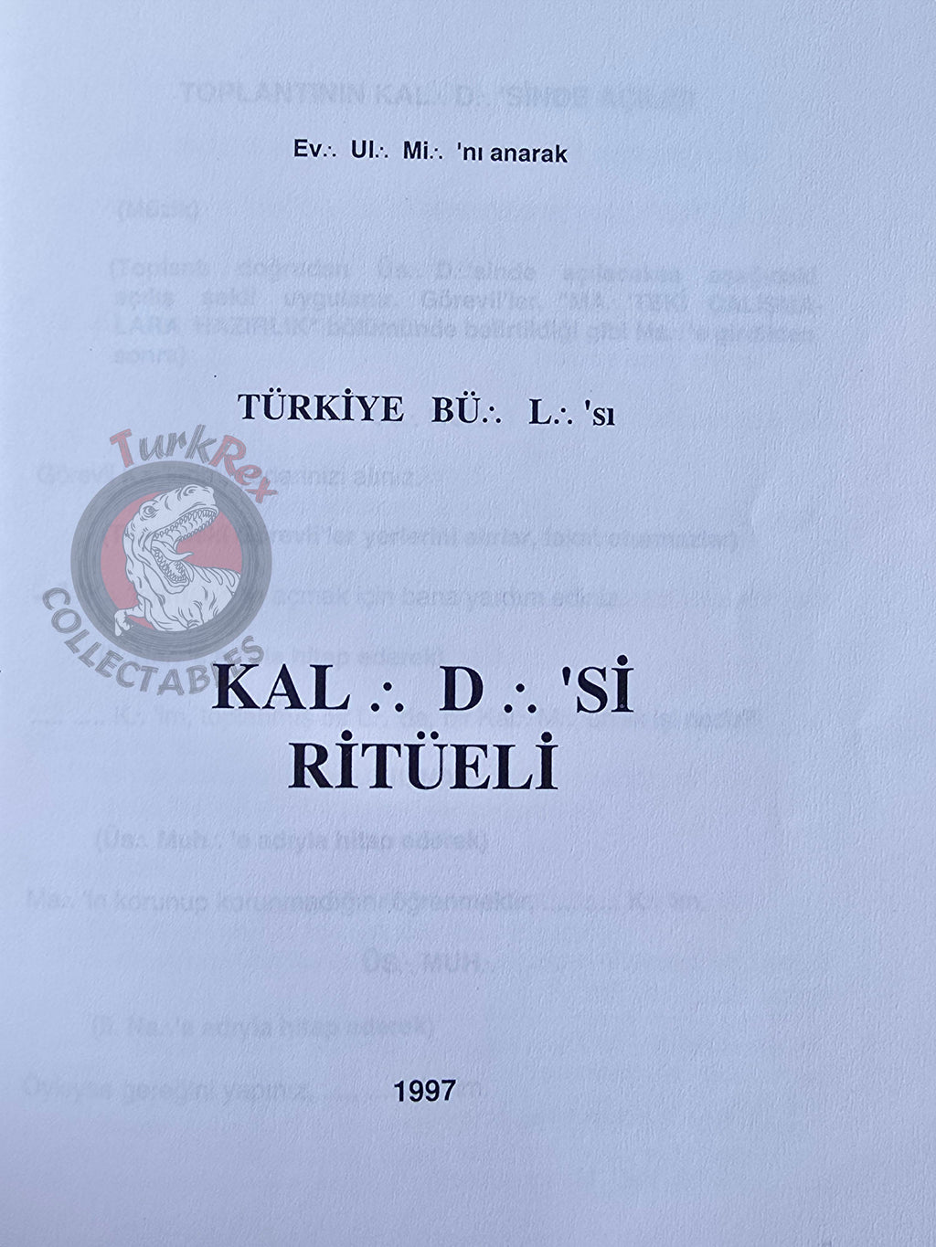Turkish Freemasonry 2nd Degree Ritual Fellow Craft 1992 Booklet Masonic Masons of Turkey