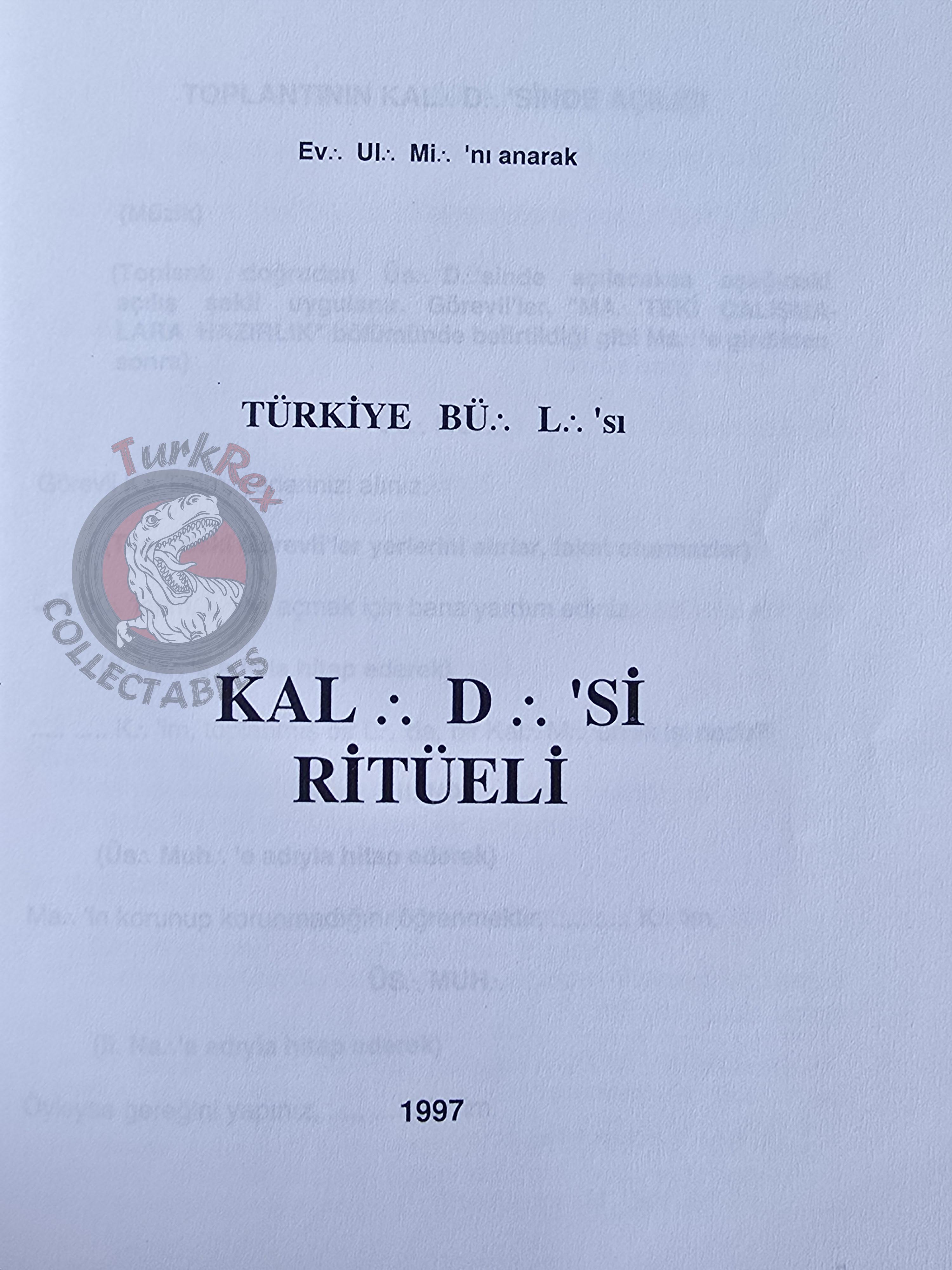 Turkish Freemasonry 2nd Degree Ritual Fellow Craft 1992 Booklet Masonic Masons of Turkey