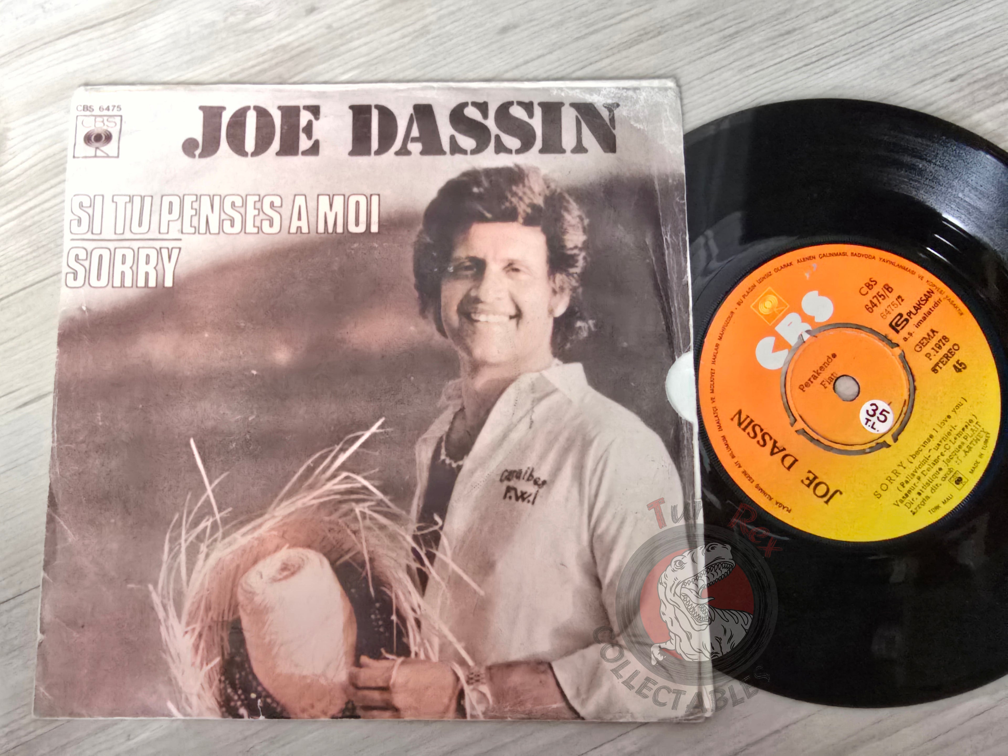 Joe Dassin – Si Tu Penses A Moi / Sorry 7" Turkish Pressing Vinyl Turkey Edition