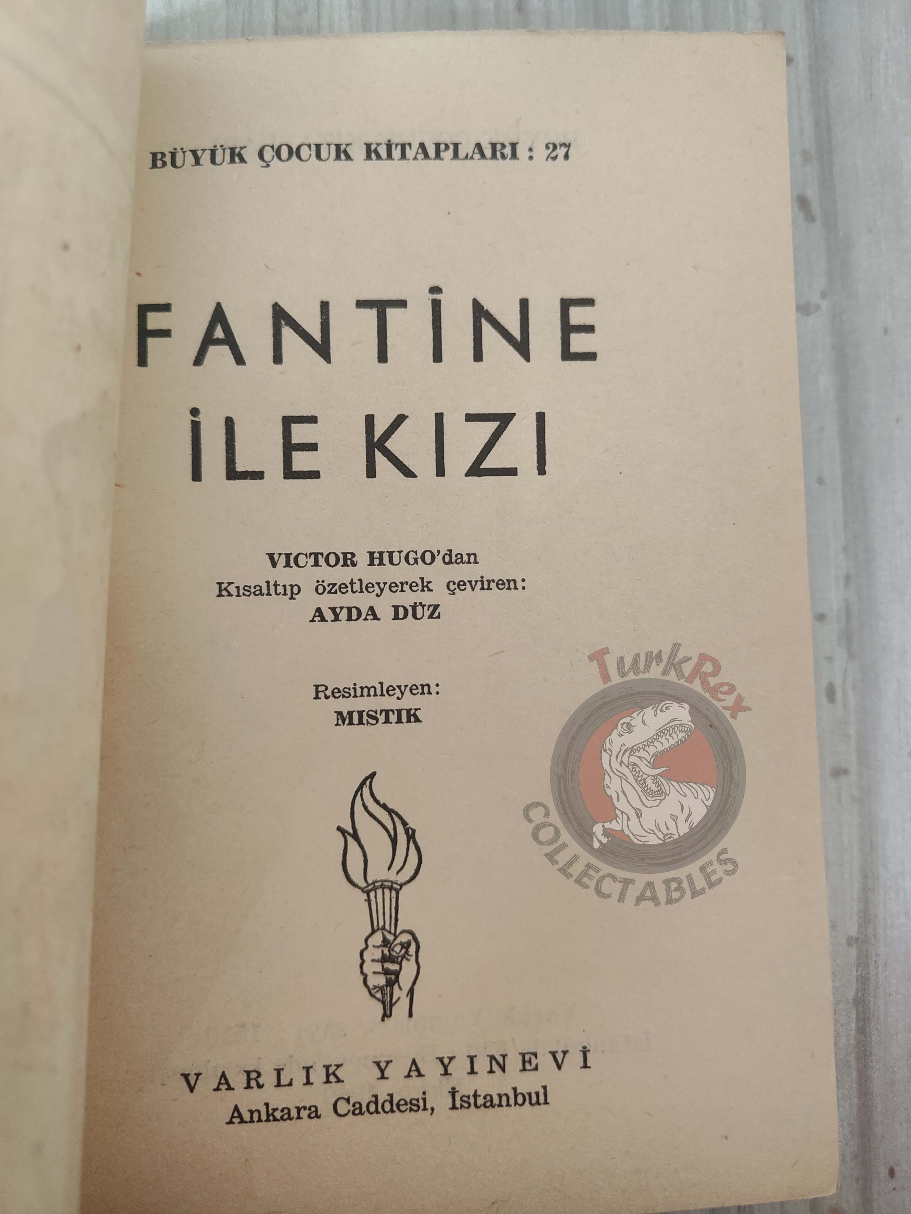 Victor Hugo –  Fantine and Her Daughter 1969 Illustrated Turkish Book Turkey