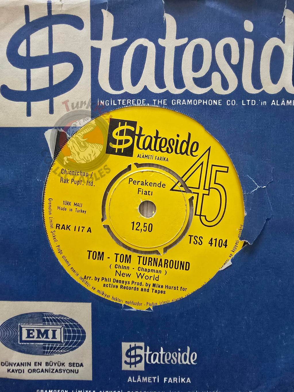 New World  – Tom-Tom Turnaround 7" Turkish Pressing Vinyl Turkey Edition