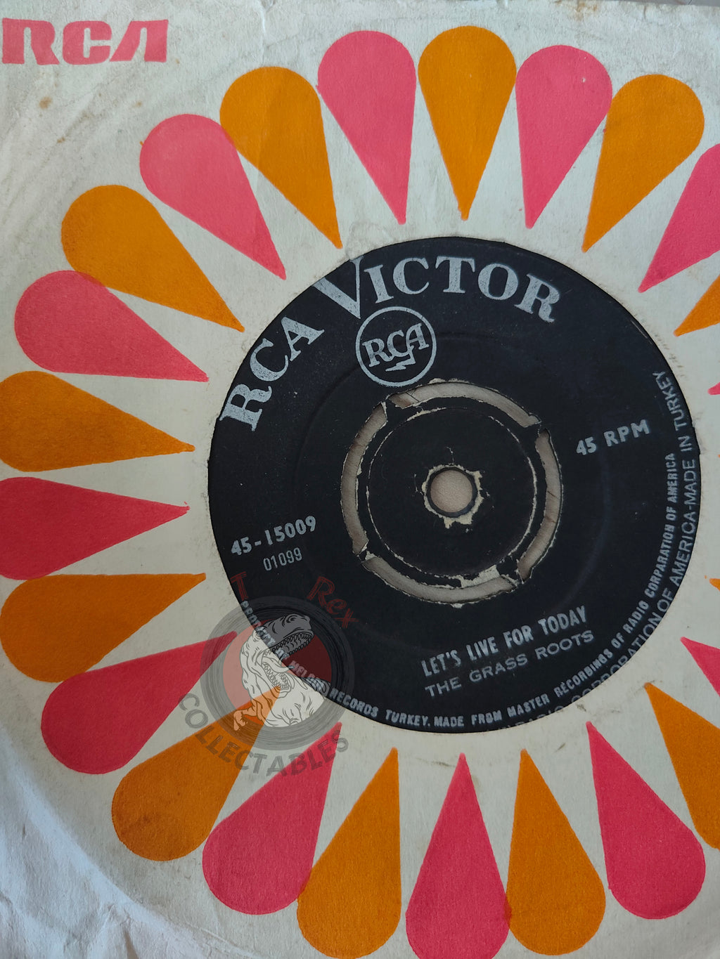 The Grass Roots – Let's Live For Today 7" Turkish Pressing Vinyl Turkey Edition
