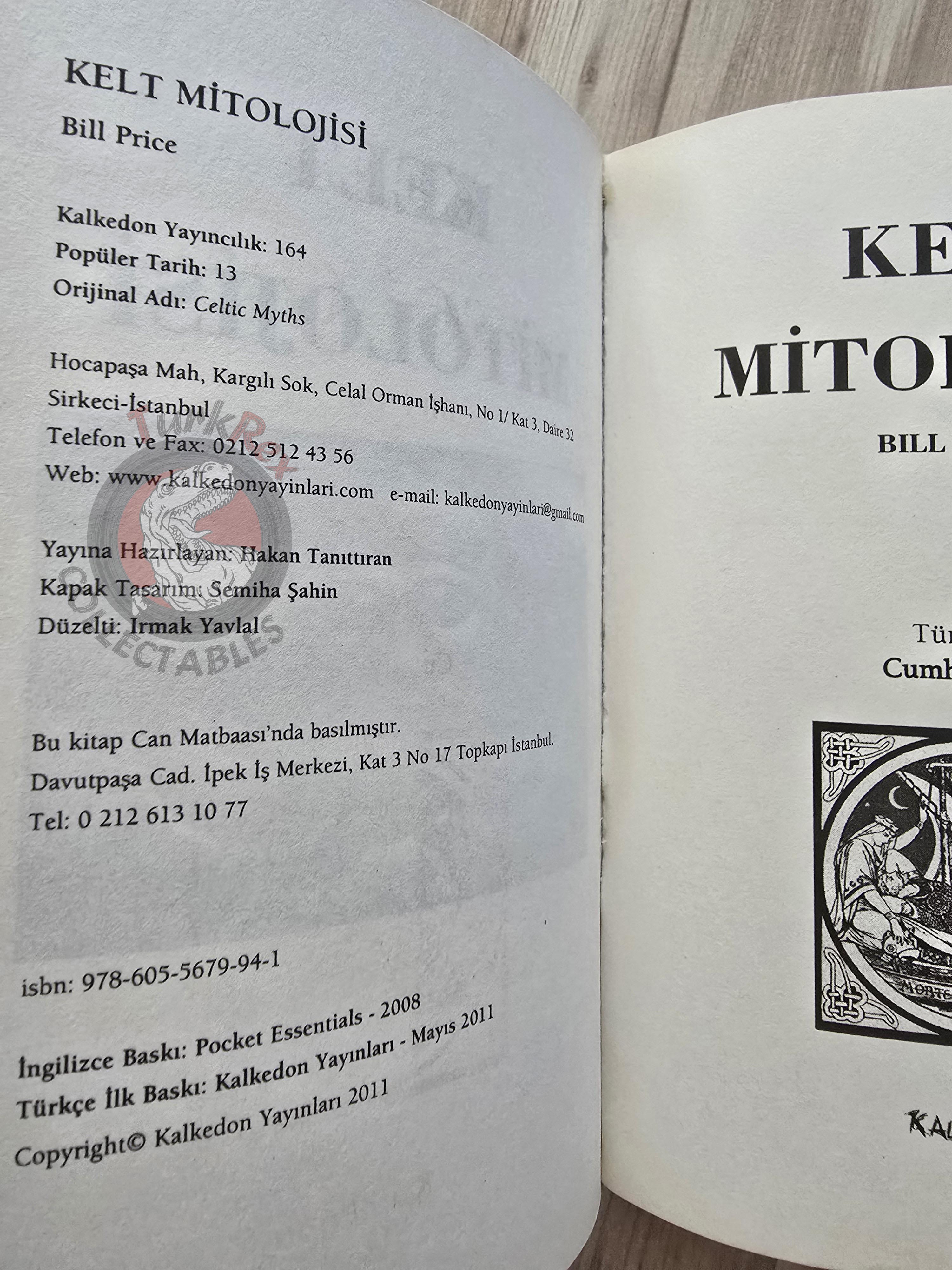 Bill Price – Celtic Myths 2011 1st Turkish Book Turkey