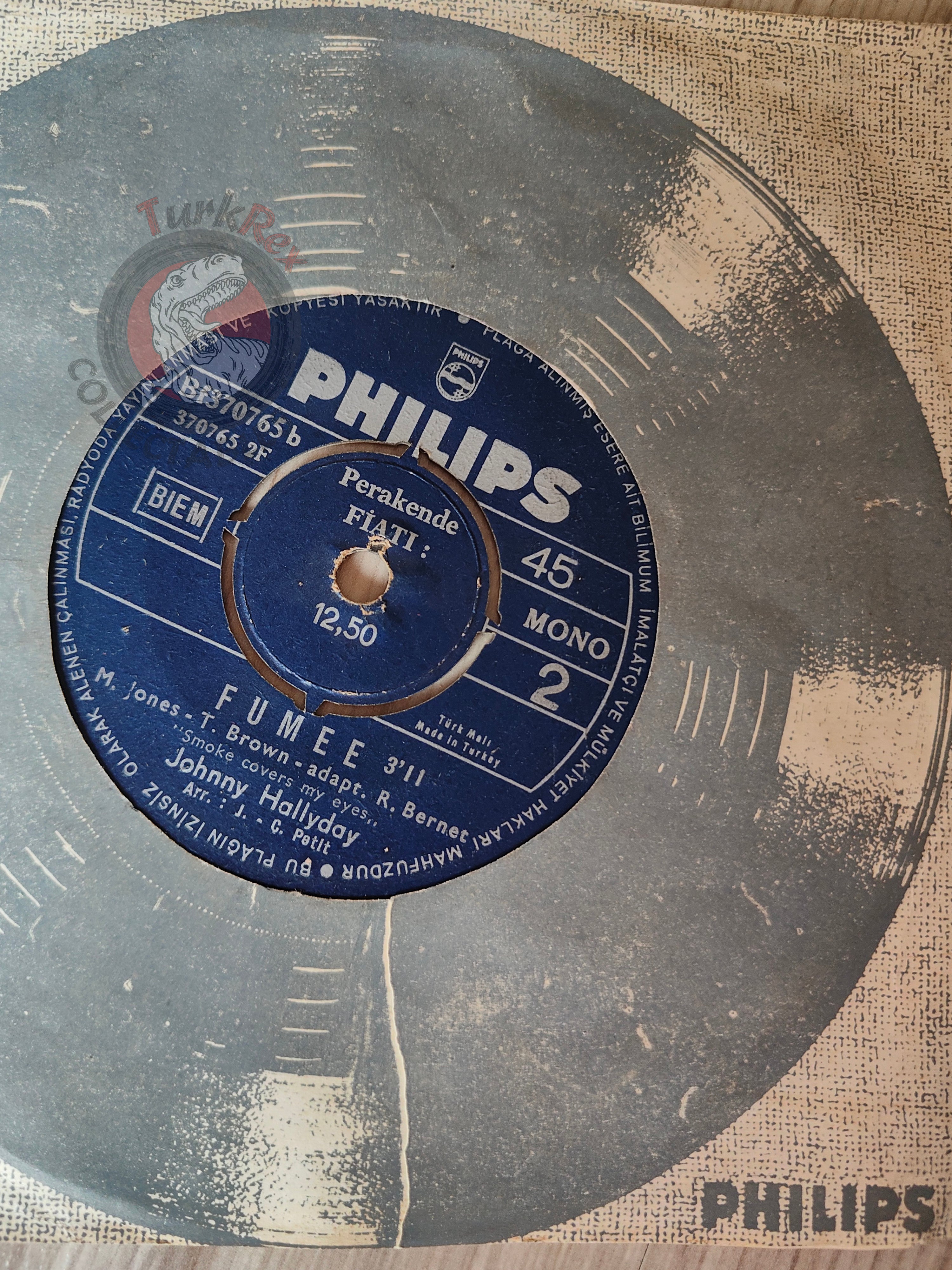 Johnny Hallyday – Je Suis L'Amour 7" Turkish Pressing Vinyl Turkey Edition