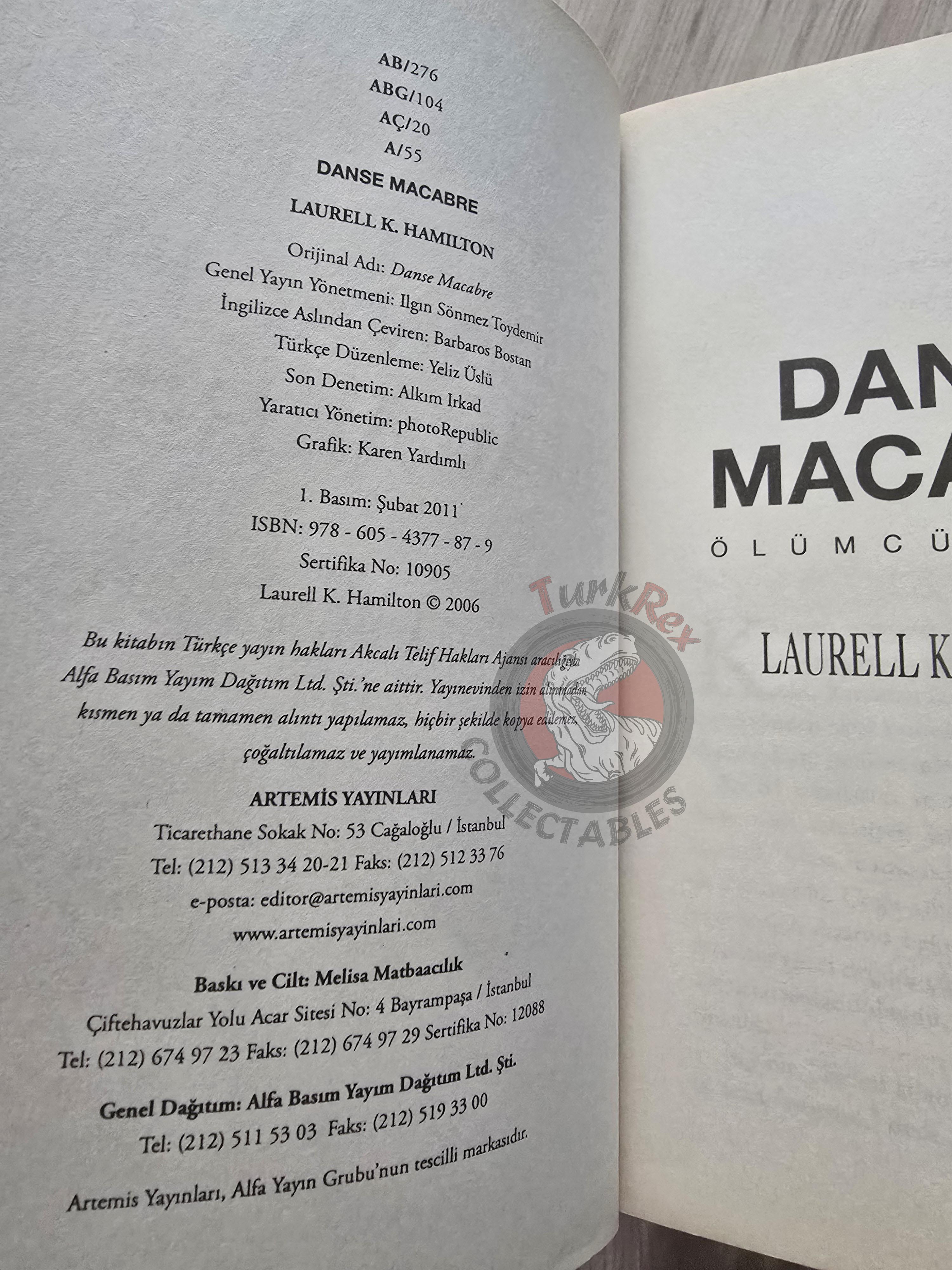 Laurell K. Hamilton – Danse Macabre 2011 1st Turkish Book Turkey Anita Blake: Vampire Hunter