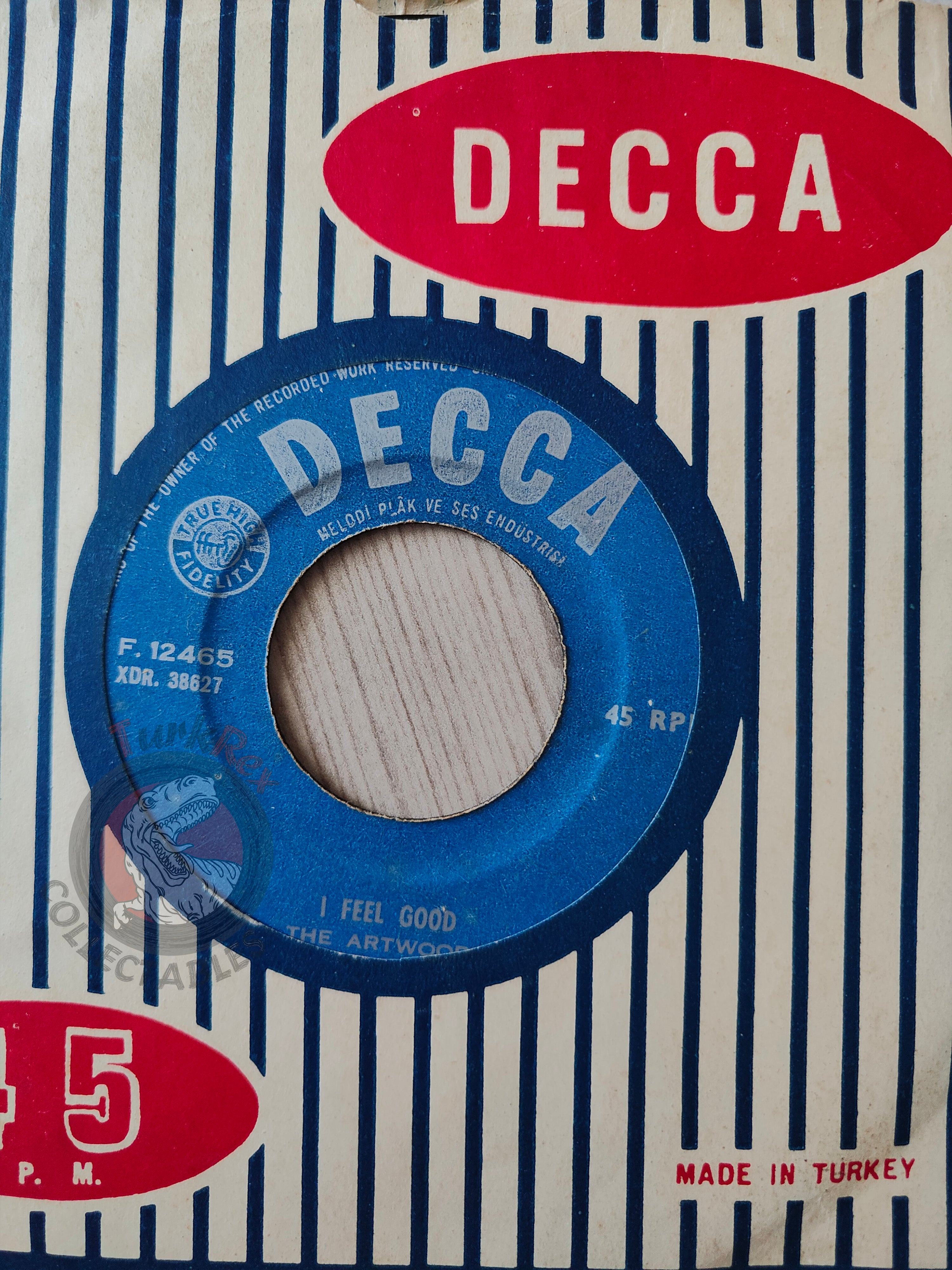 The Artwoods – I Feel Good 7" Turkish Pressing Vinyl Turkey Edition