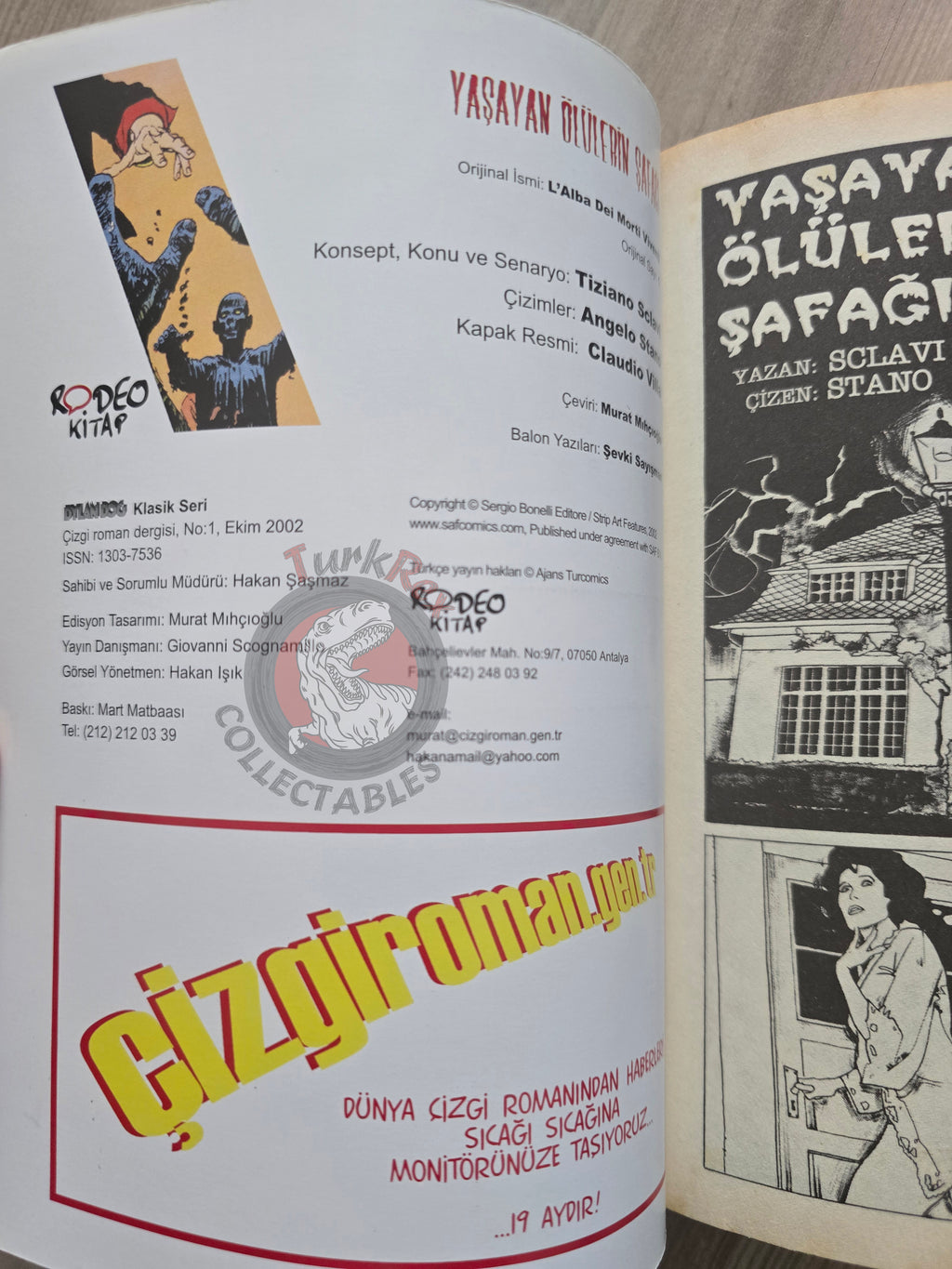 Dylan Dog #1 2002 Turkish Comic Turkey L’alba dei morti viventi #1 #2