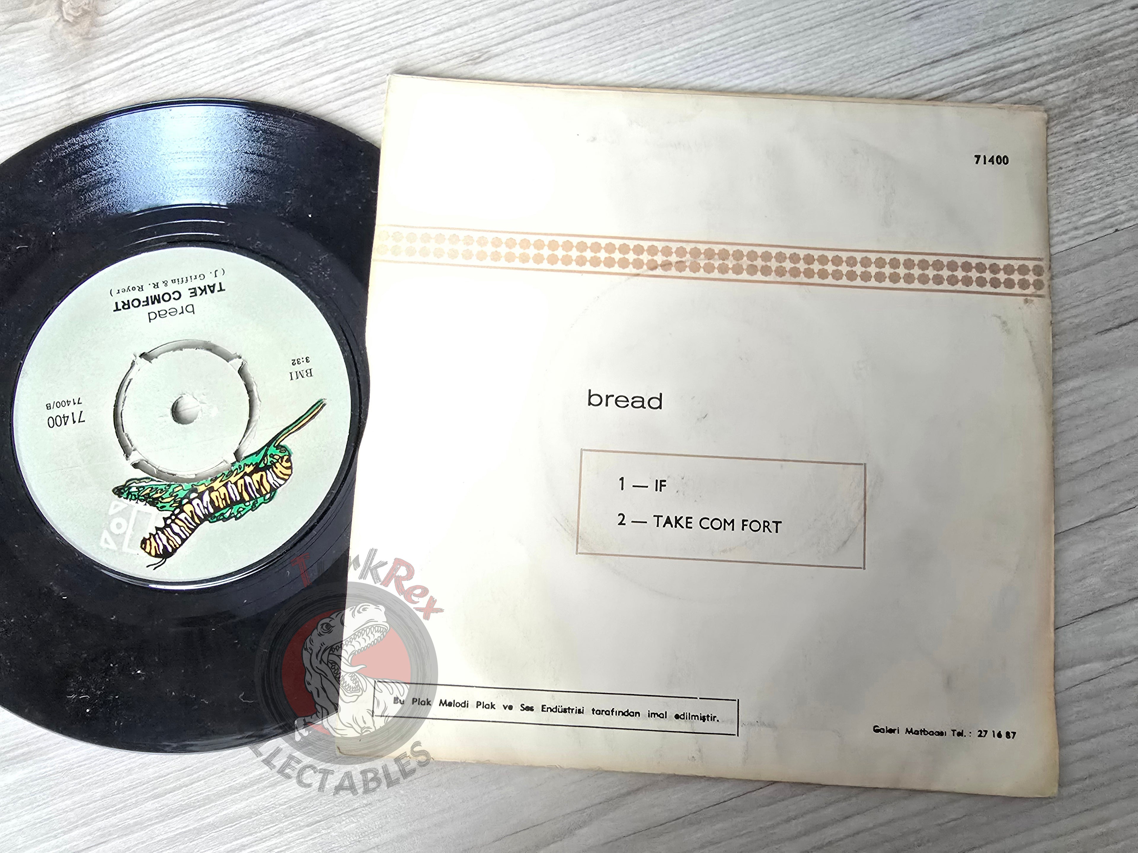 Bread – If / Take Comfort 7" Turkish Pressing Vinyl Turkey Edition