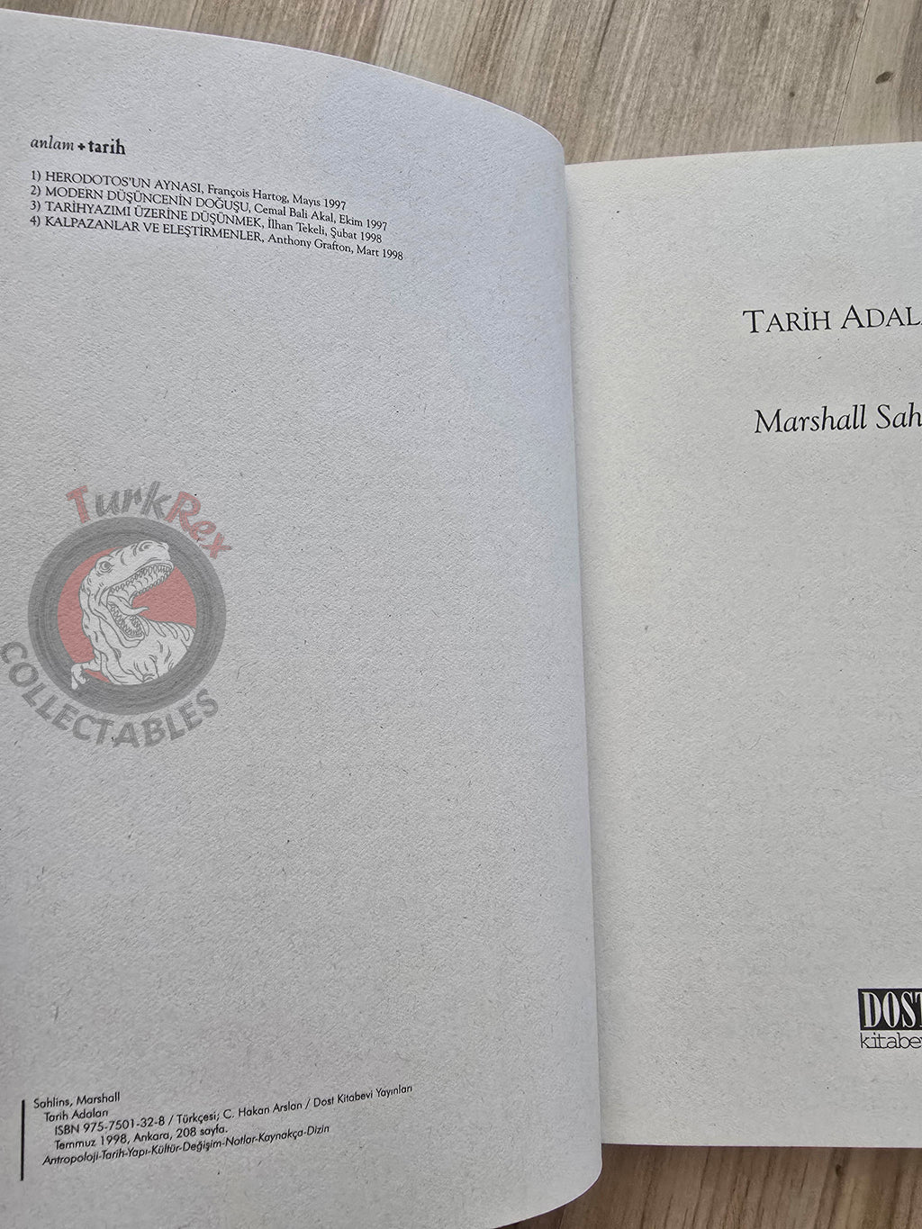 Marshall Sahlins – Islands of History 1998 Turkish Book Turkey