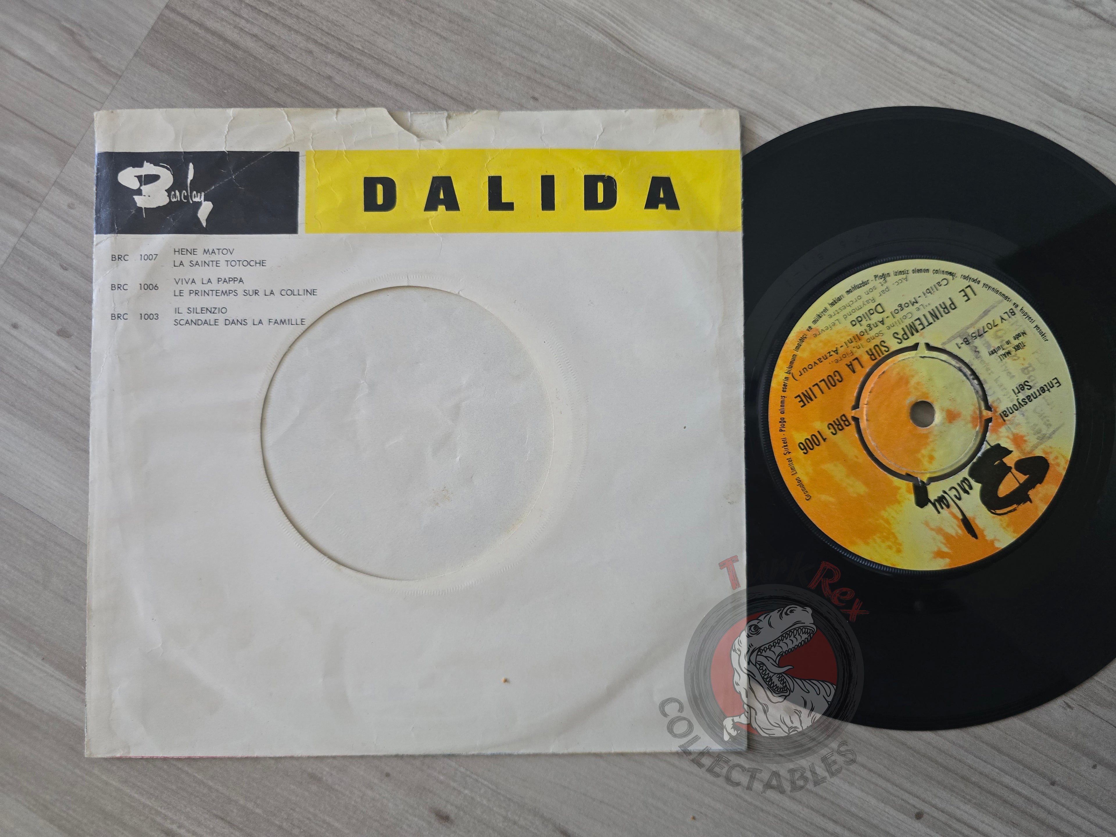 Dalida – Viva La Pappa / Le Printemps Sur La Colline 7" Turkish Pressing Vinyl Turkey Edition