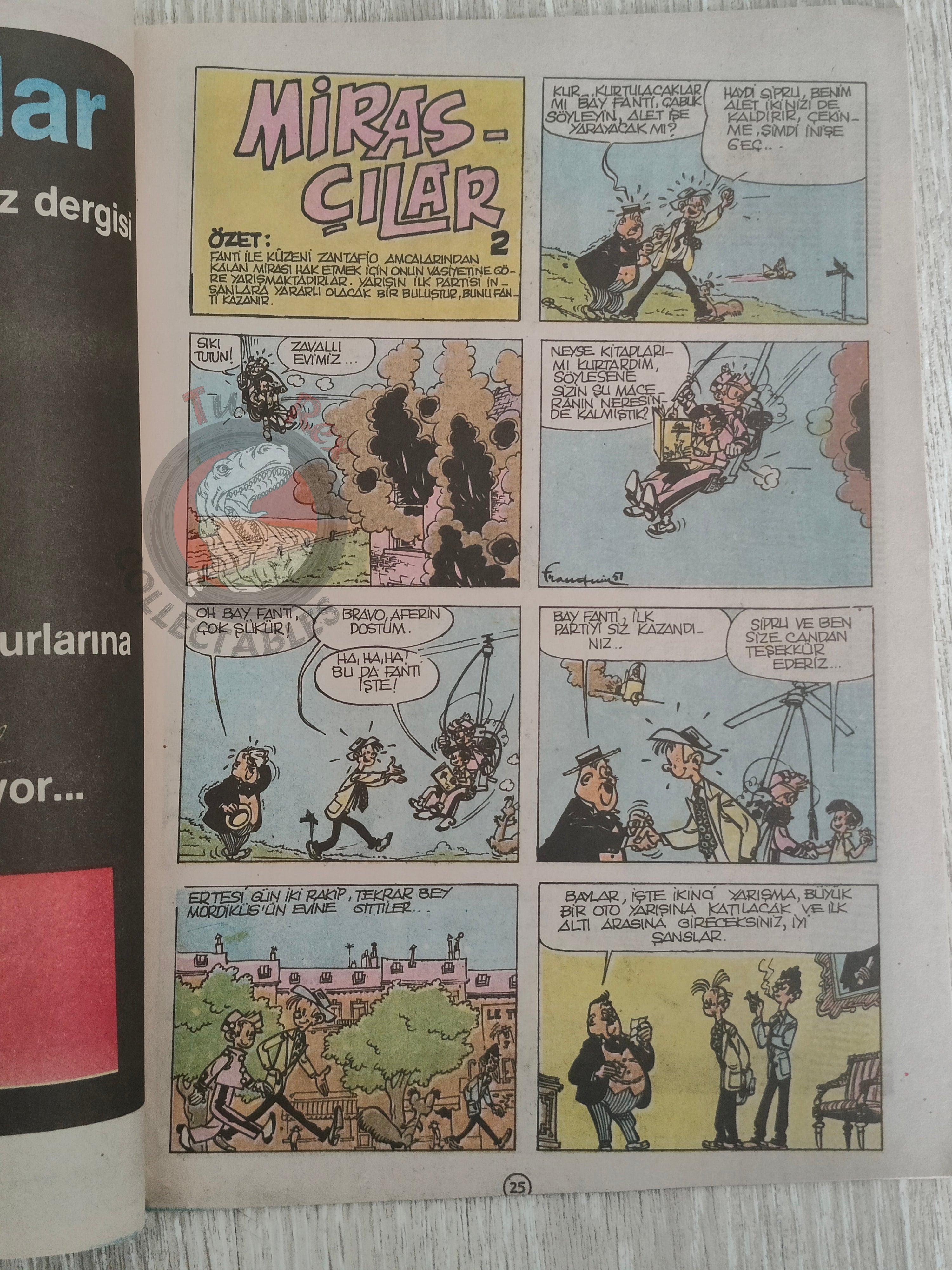 Spirou & Fantasio #7 Spirou et les héritiers 1989 Turkish Comic Turkey