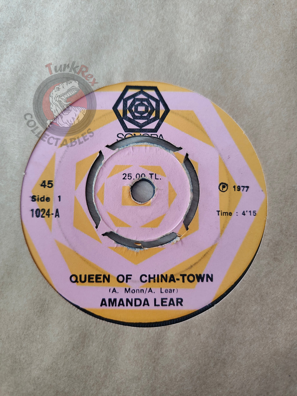 Amanda Lear – Queen Of China-Town 7" Turkish Pressing Vinyl Turkey Edition