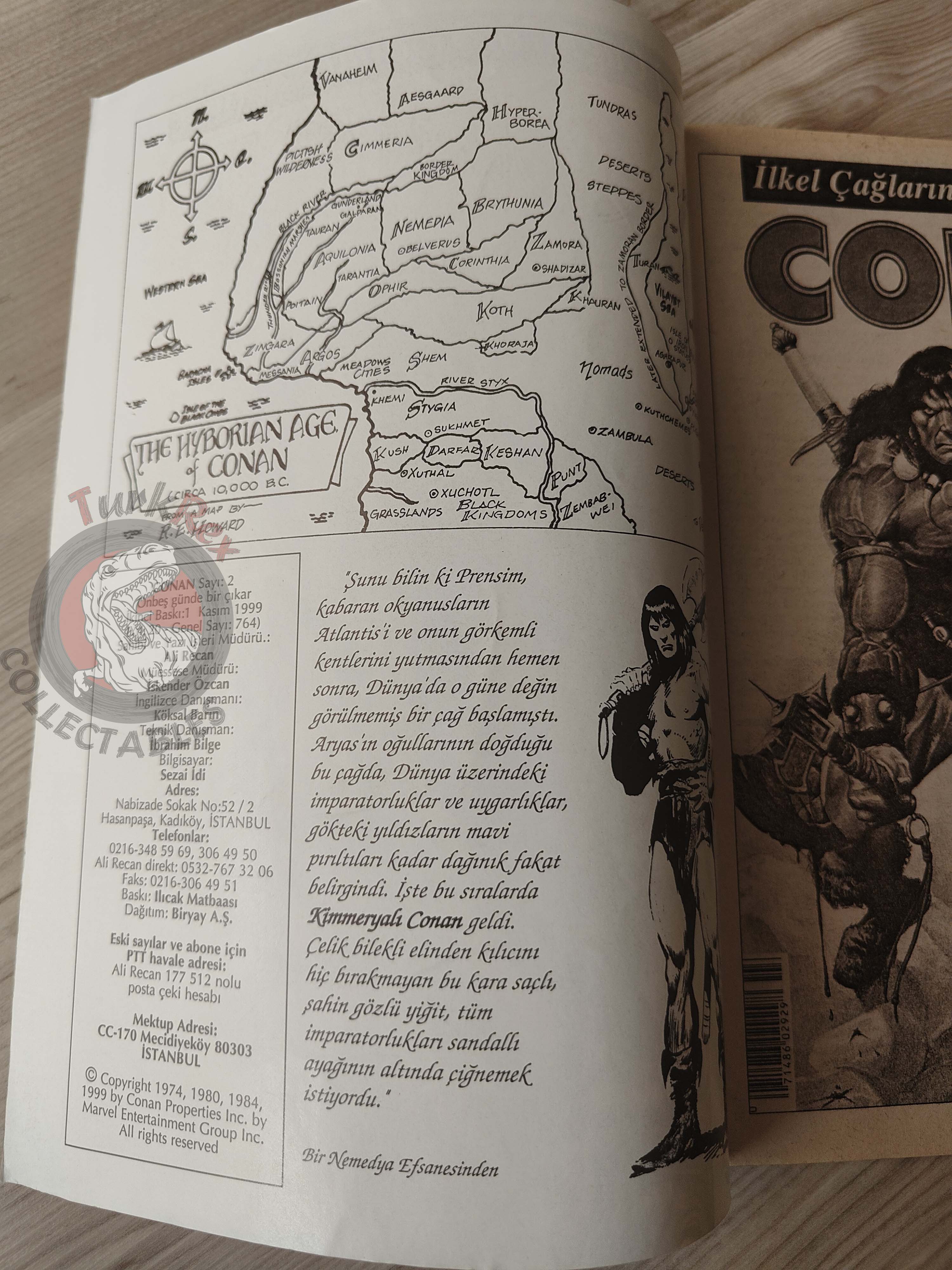 Conan #2 The Savage Sword of Conan #2 #3 Turkish Comic Turkey