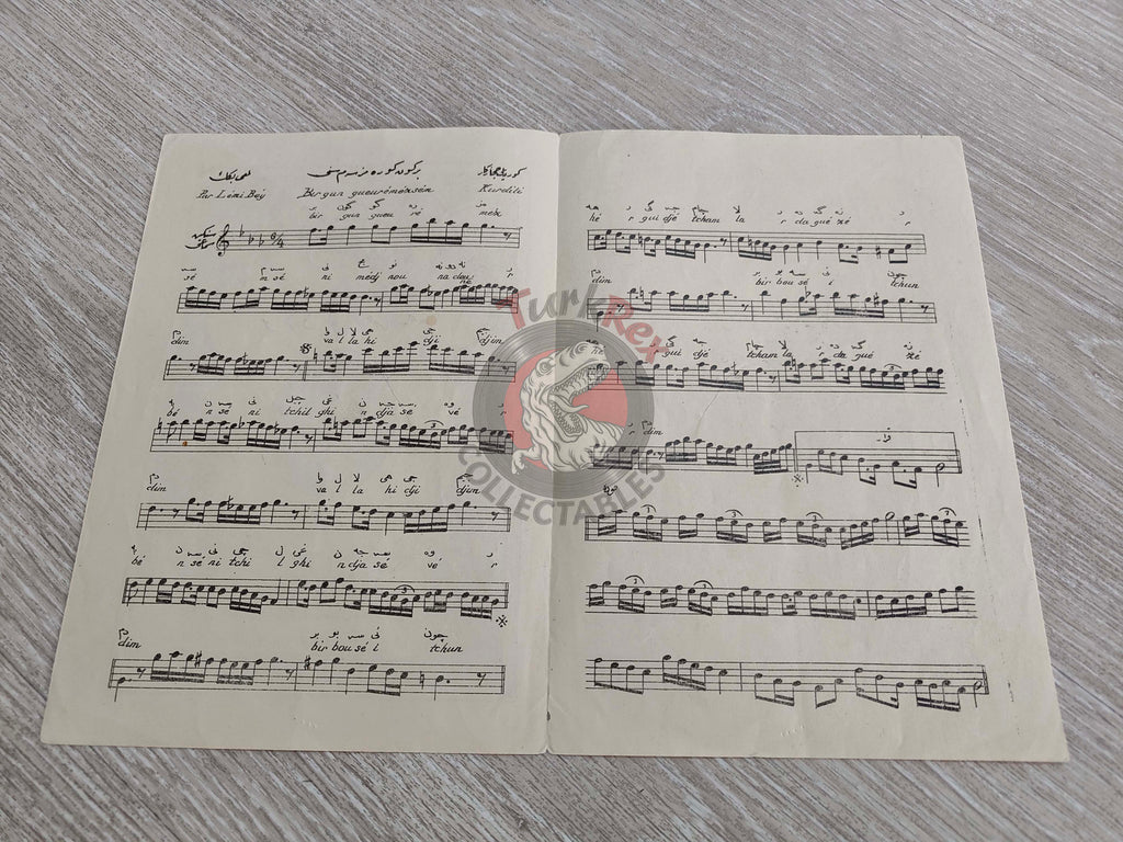 Lemi Atlı – Bir Gün Göremezsem Ottoman Turkish 1910s Musical Notes Sheet Empire Circassian