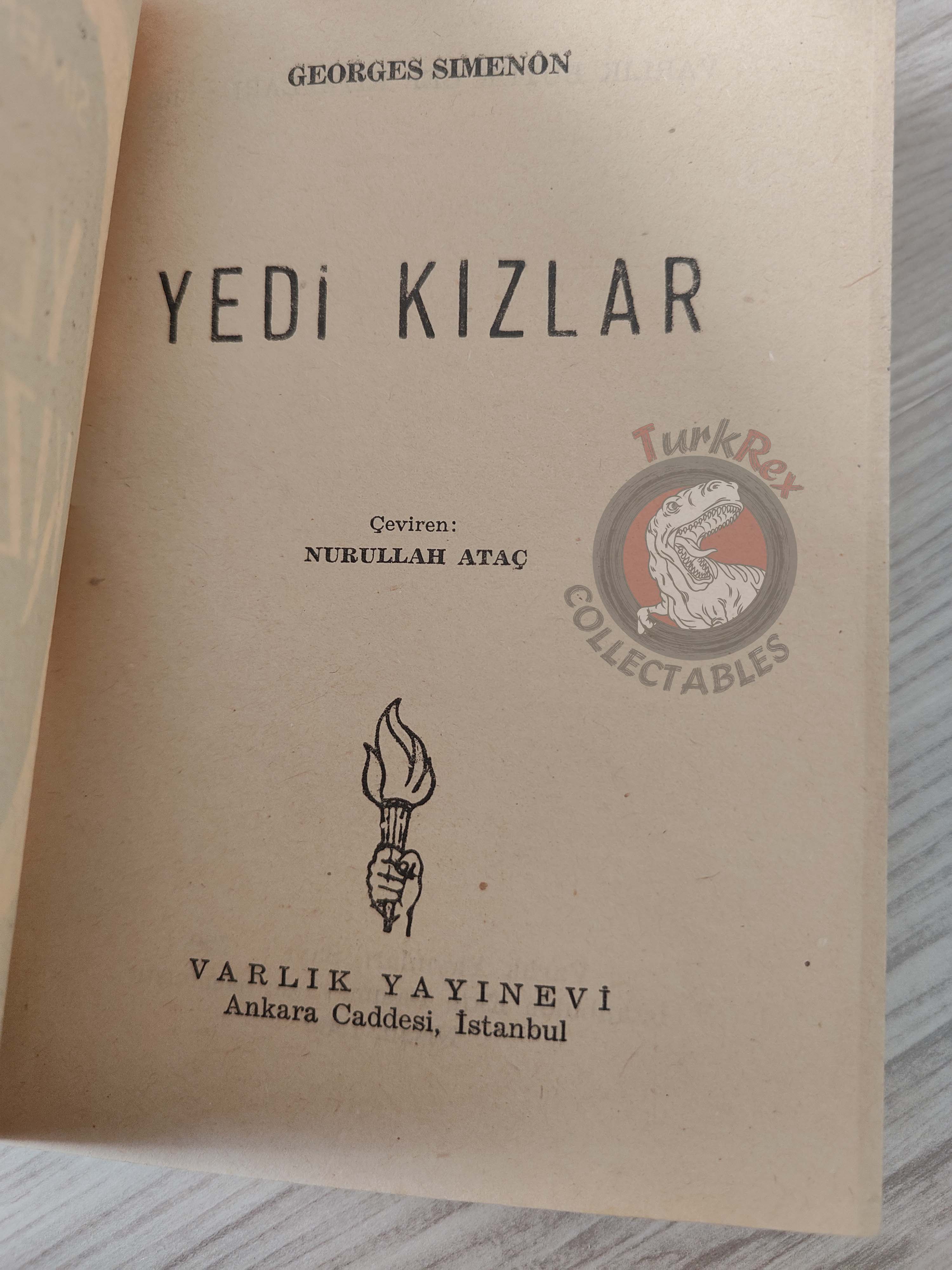 Georges Simenon – Maison des Sept Jeunes Filles 1960 1st Turkish Book Turkey