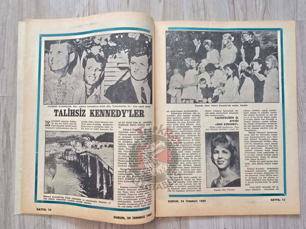 Durum 1969 Conquerors of the Moon Turkish Magazine Turkey Apollo 11 Space USA Kennedy