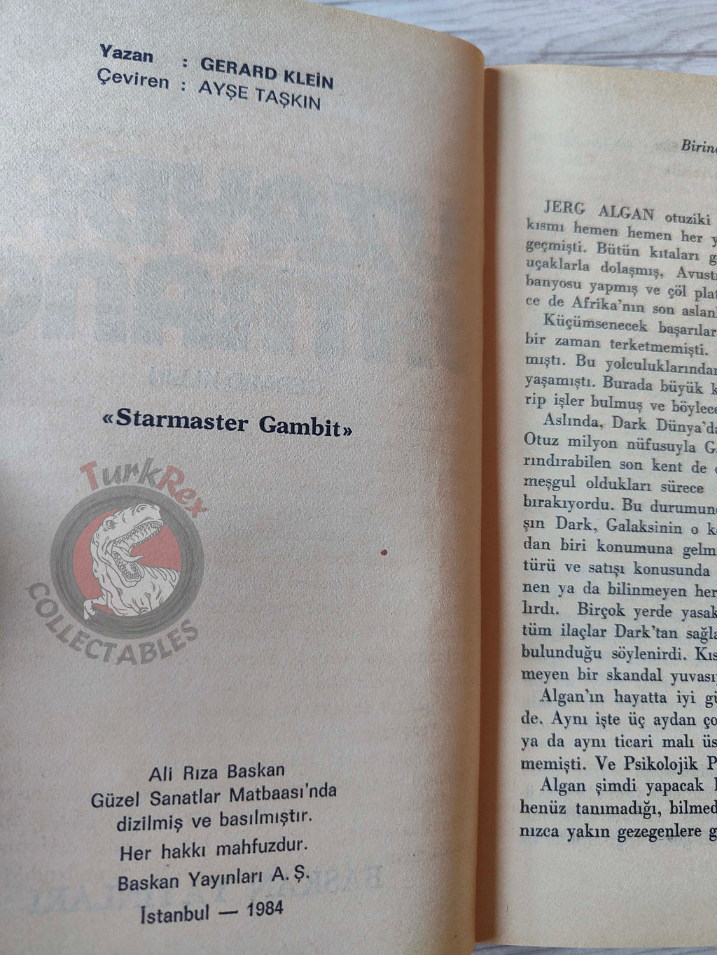Gerard Klein – Starmaster Gambit 1984 1st Turkish Book Turkey