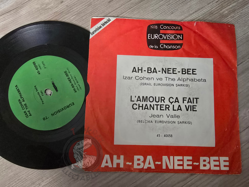 Izhar Cohen Ve The Alphabeta / Jean Valle - Eurovision 1978 7" Turkish Pressing Vinyl Turkey Edition