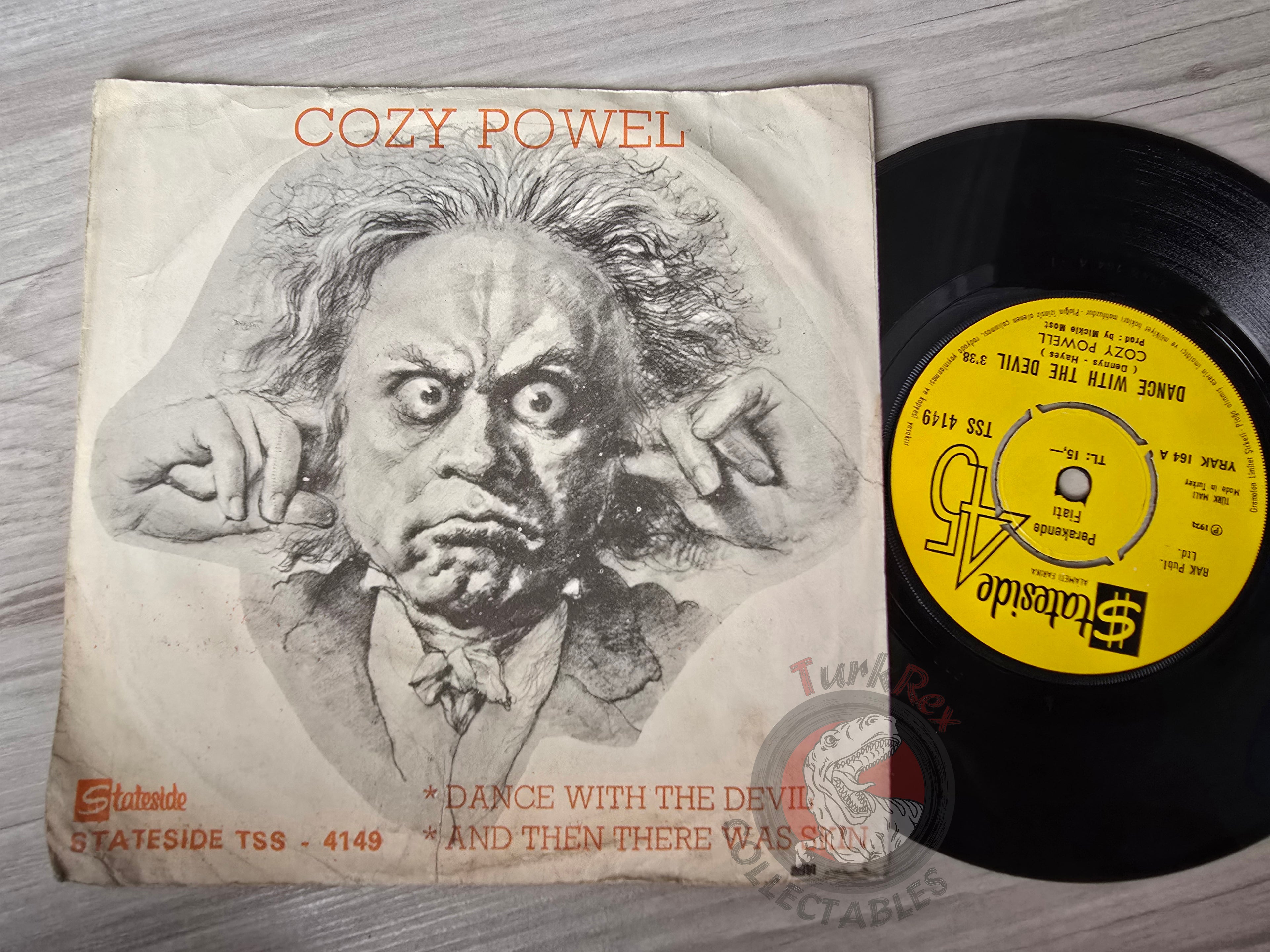 Cozy Powell – Dance With The Devil 7" Turkish Pressing Vinyl Turkey Edition
