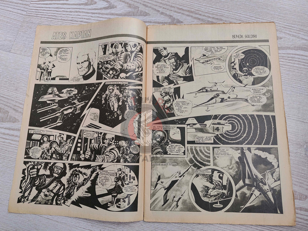 Doğan Kardeş 1969 Magazine #15 Turkish Comic Turkey Zero X, Captain Scarlet, Tarzan