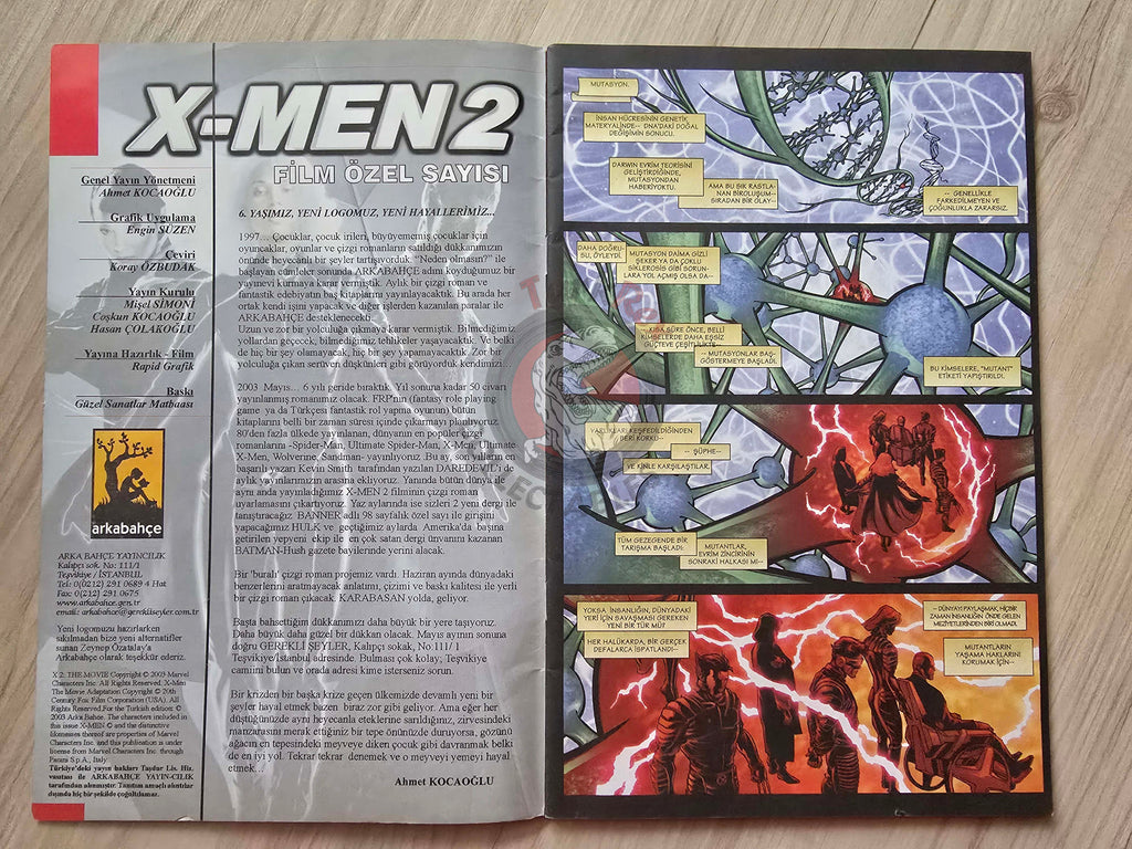 X-Men X2: The Movie 2003 Turkish Comic Turkey Official Movie Adaption