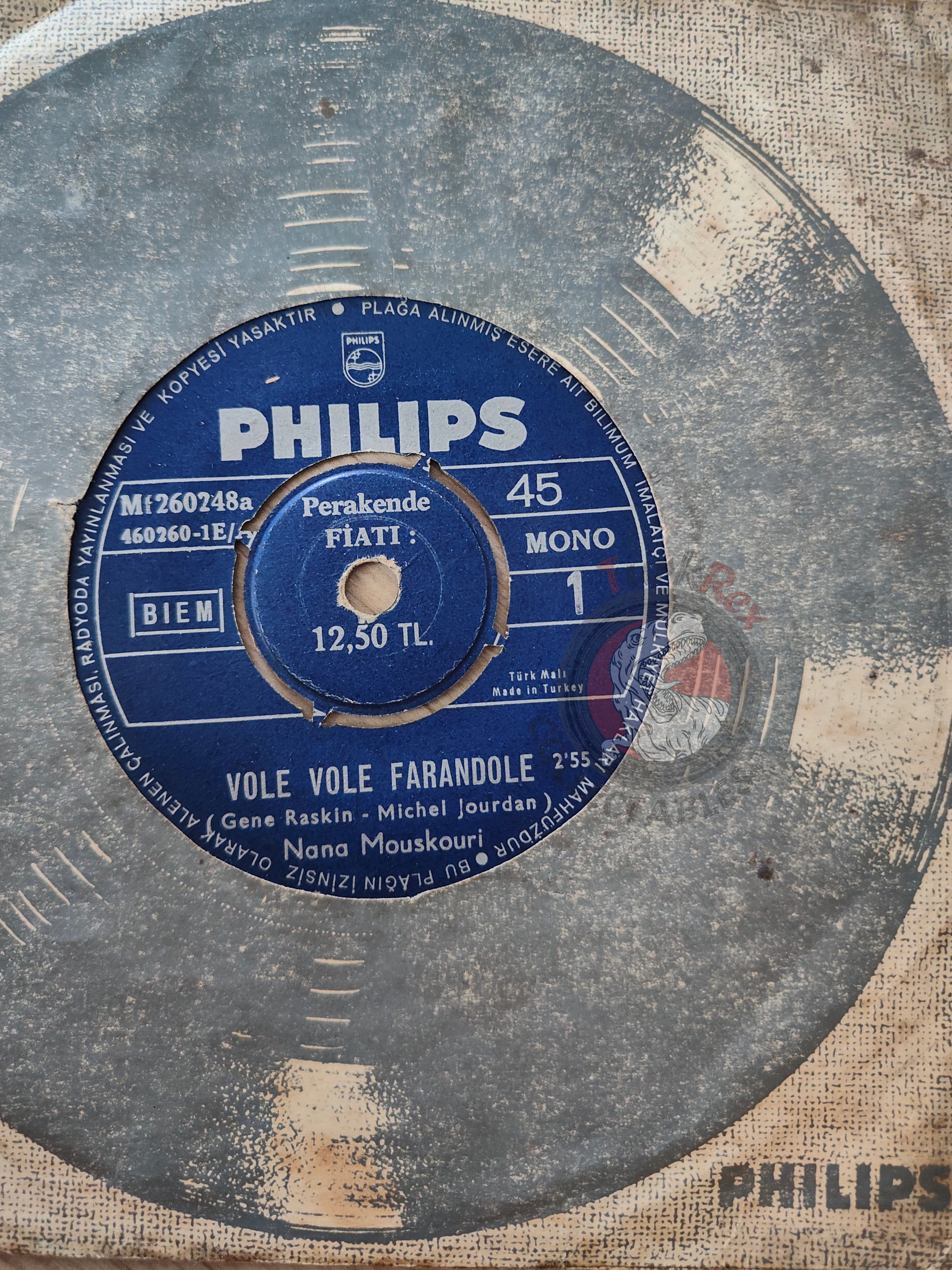 Nana Mouskouri – Vole Vole Farandole 7" Turkish Pressing Vinyl Turkey Edition