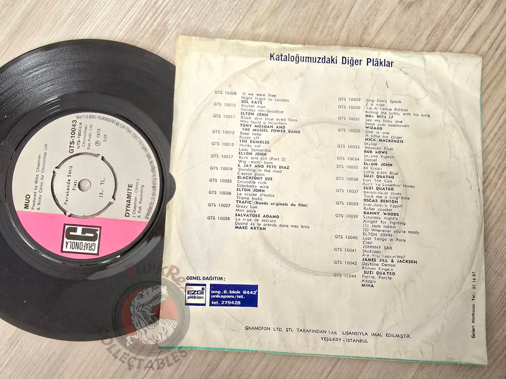 Mud – Dynamite 7" Turkish Pressing Vinyl Turkey Edition