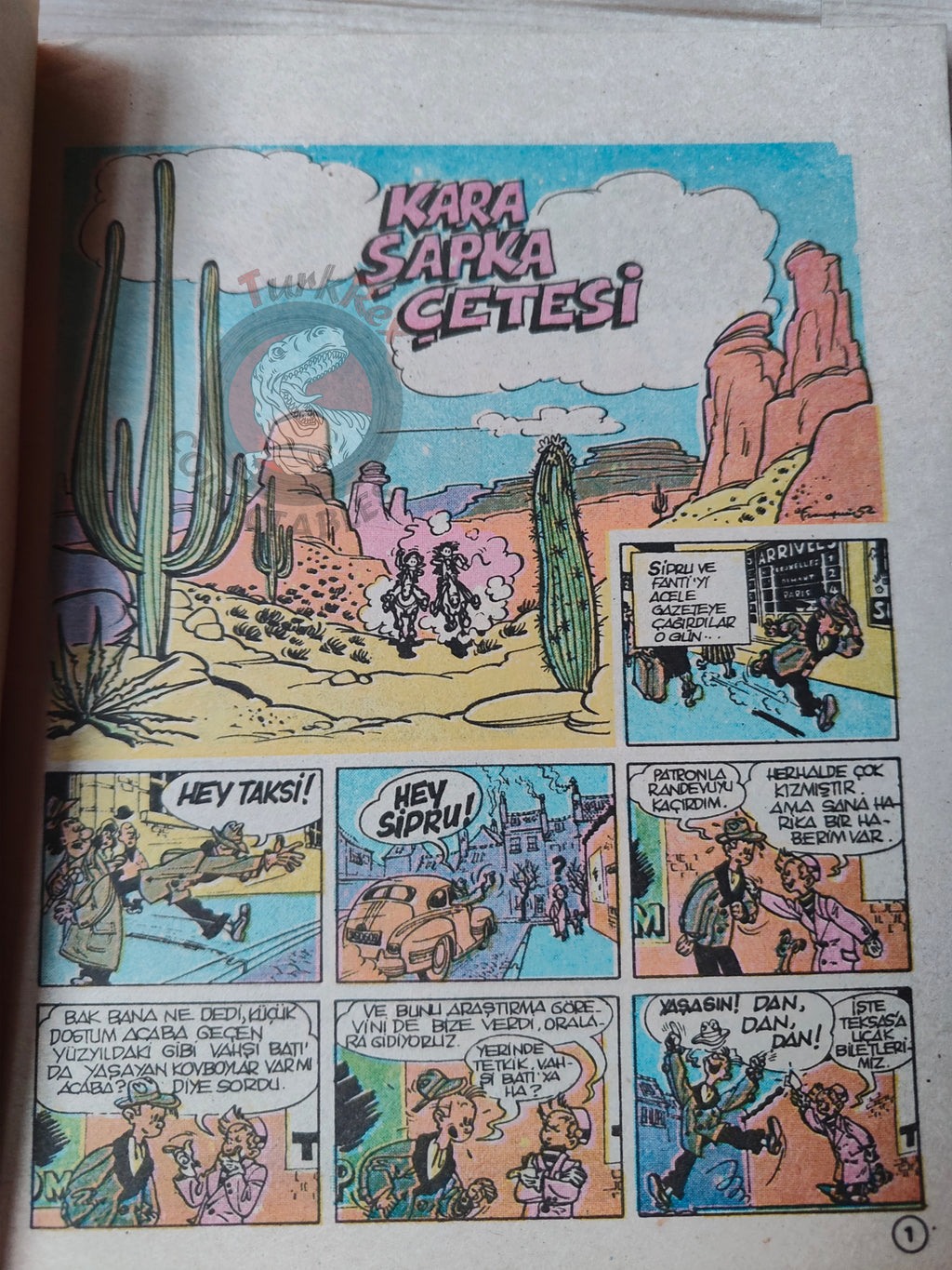 Spirou & Fantasio #2 Les chapeaux noirs 1989 Turkish Comic Turkey