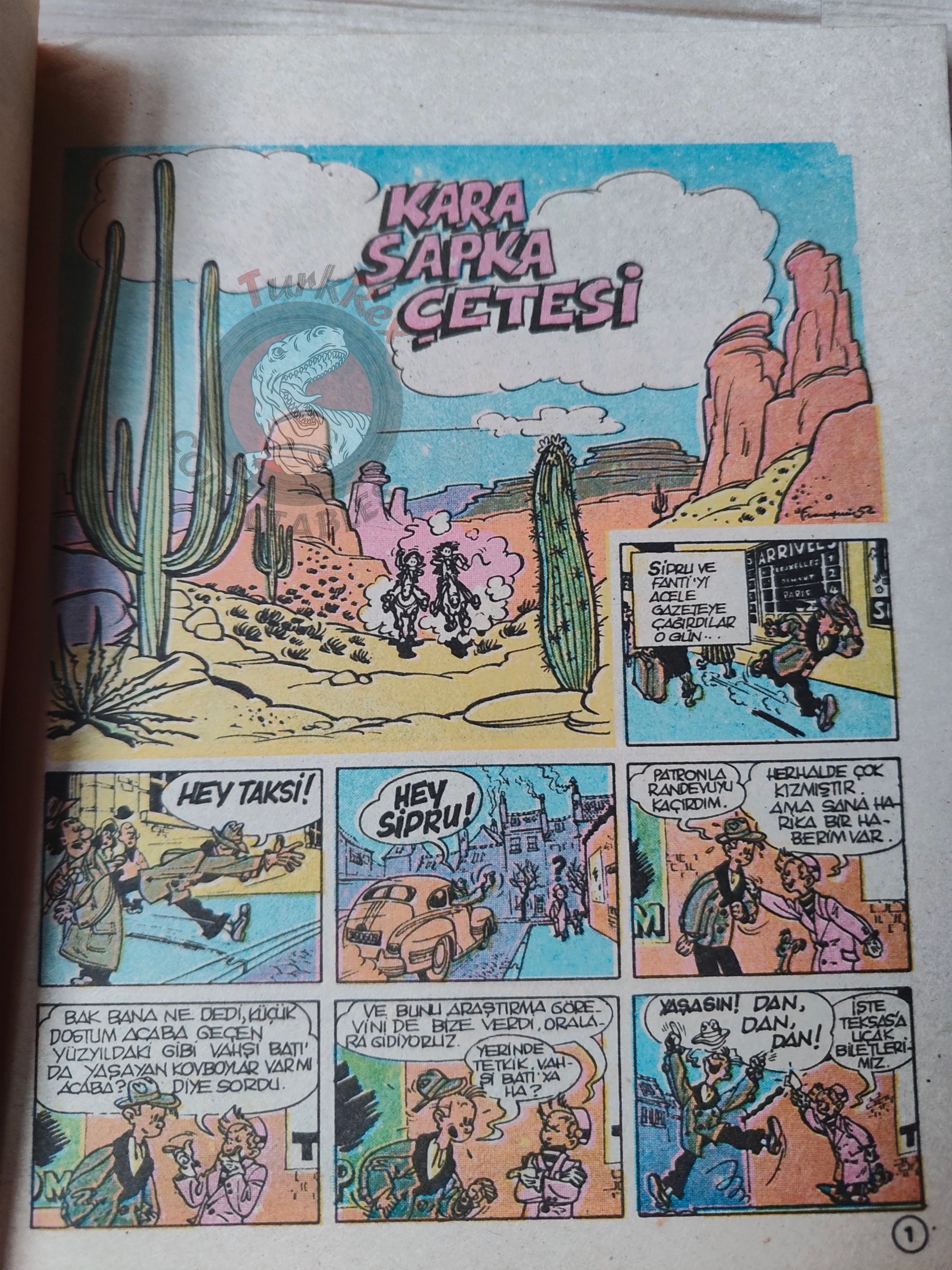 Spirou & Fantasio #2 Les chapeaux noirs 1989 Turkish Comic Turkey