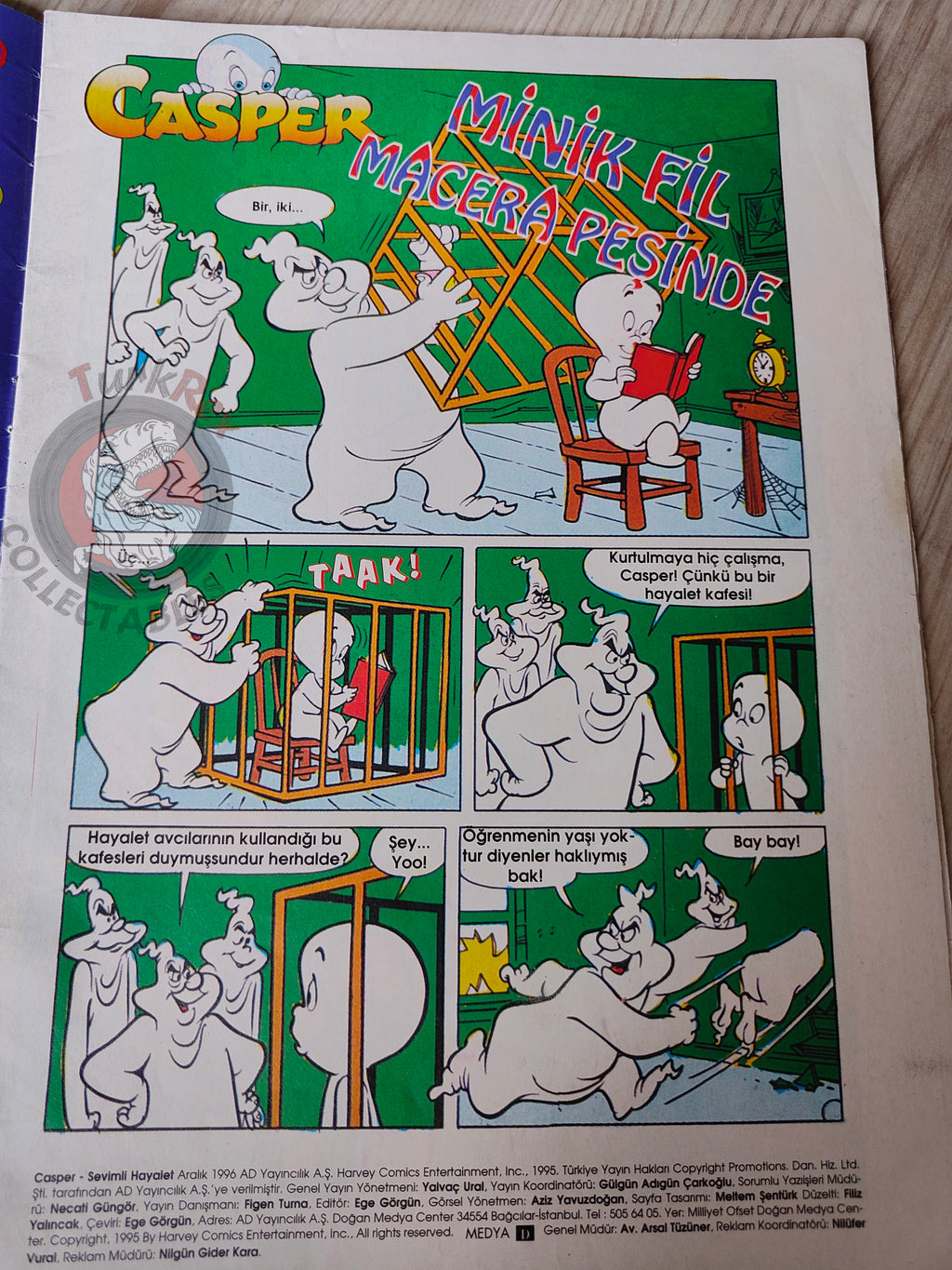 Casper the Friendly Ghost Magazine – Issue #16 1996 Turkish Comic Turkey Wendy