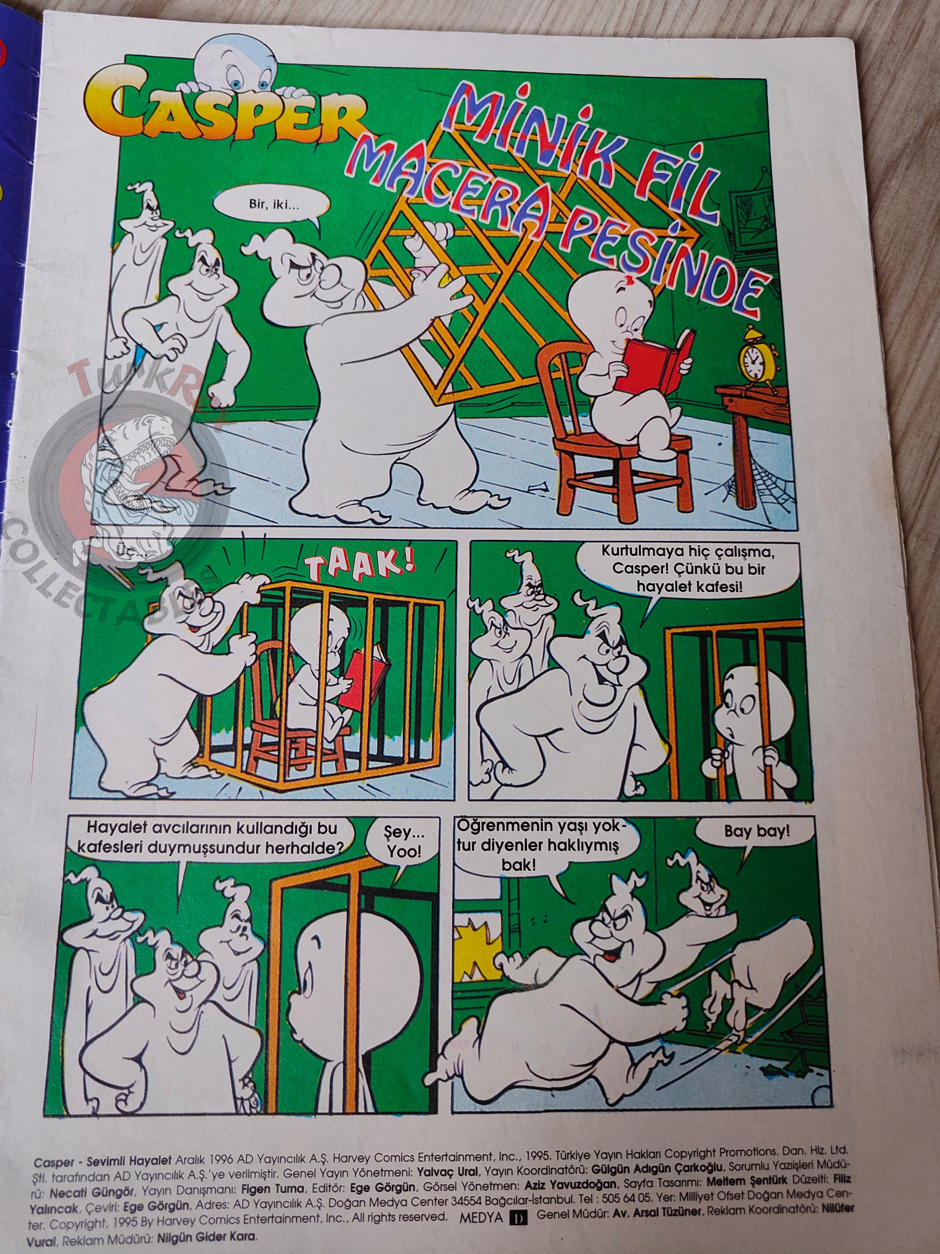 Casper the Friendly Ghost Magazine – Issue #16 1996 Turkish Comic Turkey Wendy
