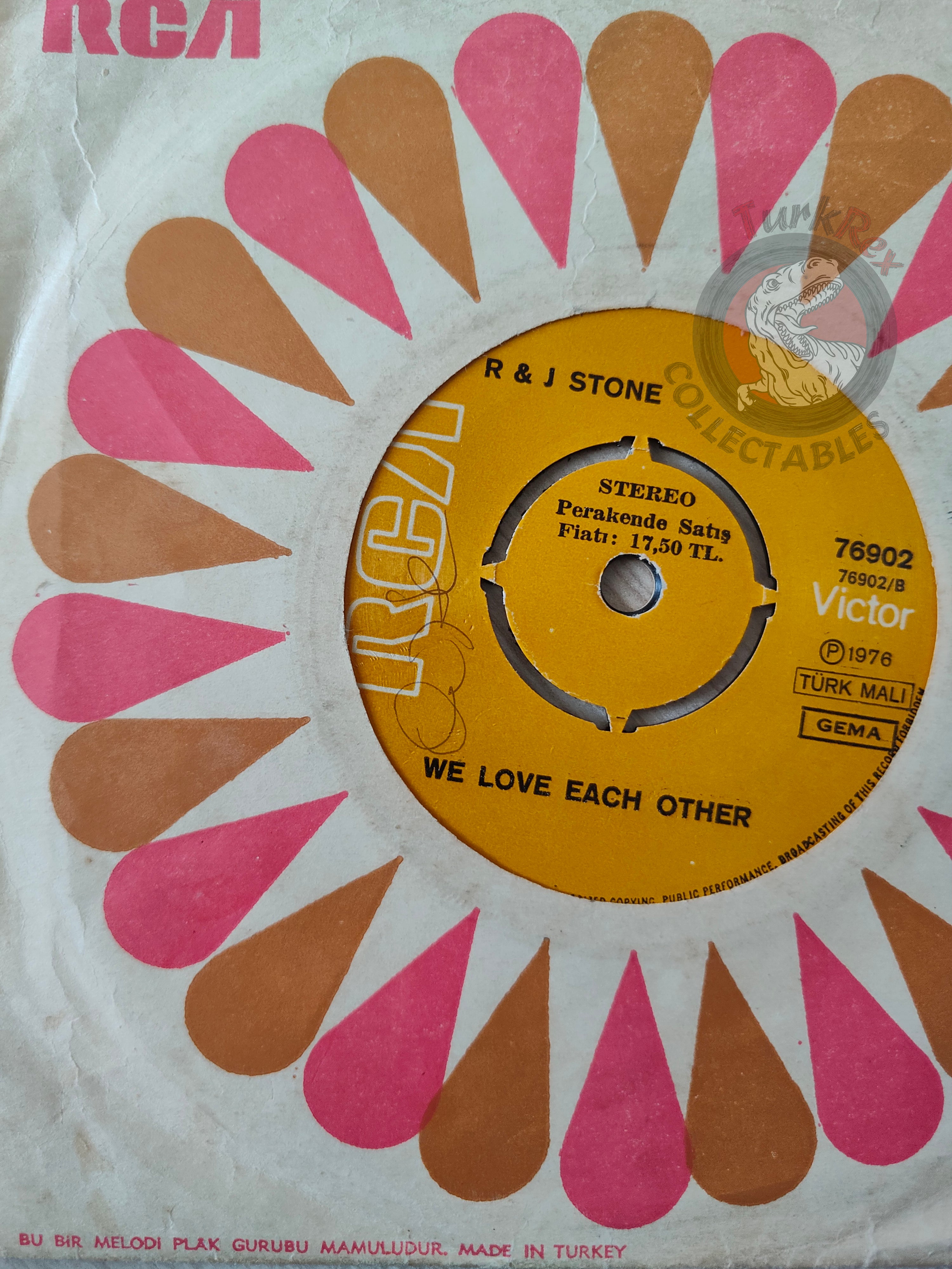 R & J Stone – We Do It  7" Promo Turkish Pressing Vinyl Turkey Edition