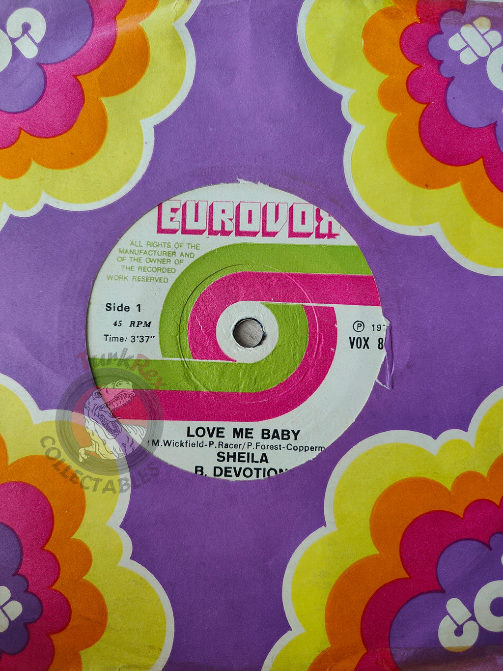 Sheila & B. Devotion – Love Me Baby 7" Turkish Pressing Vinyl Turkey Edition 2