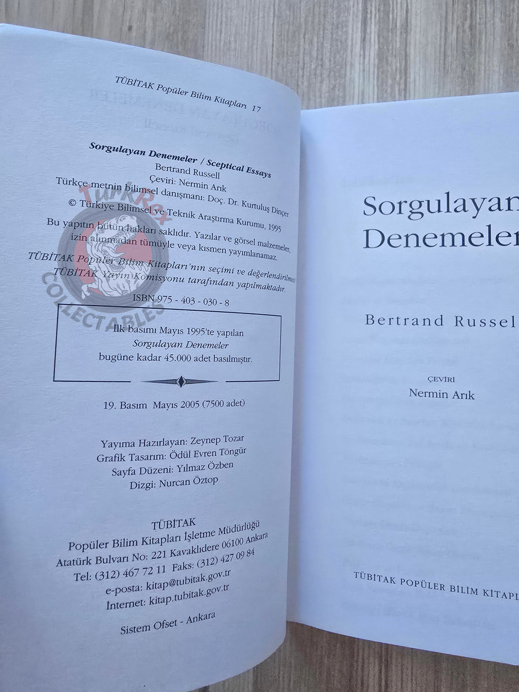 Bertrand Russell – Sceptical Essays 2005 Turkish Book Turkey