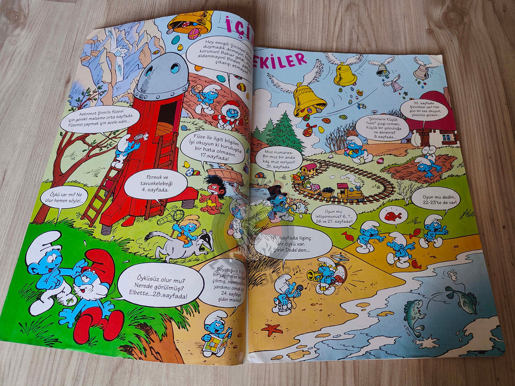 The Smurfs #4 1995 Turkish Comic Magazine Turkey Schtroumpf