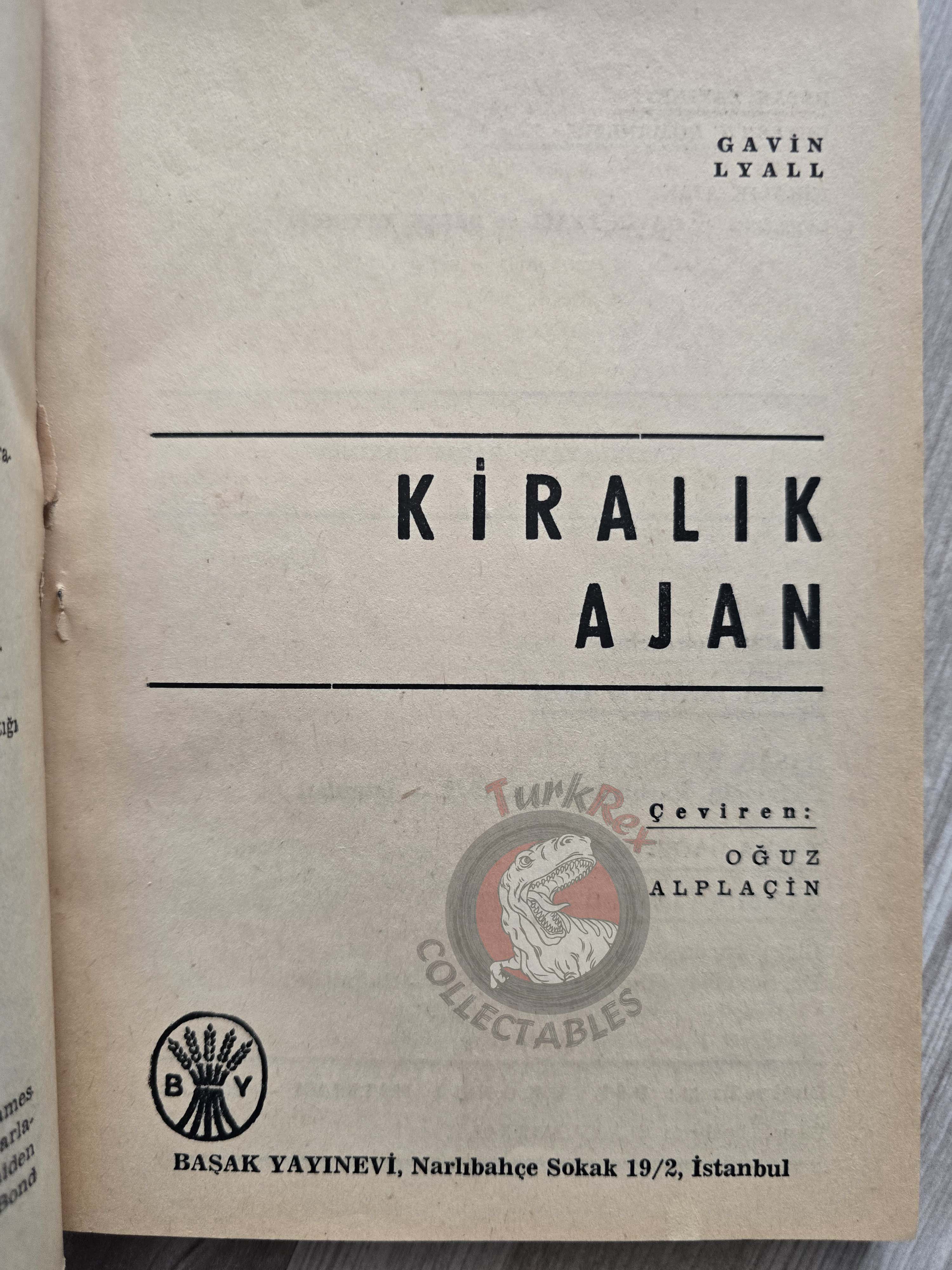 Gavin Lyall – Shooting Script 1968 1st Turkish Book Turkey