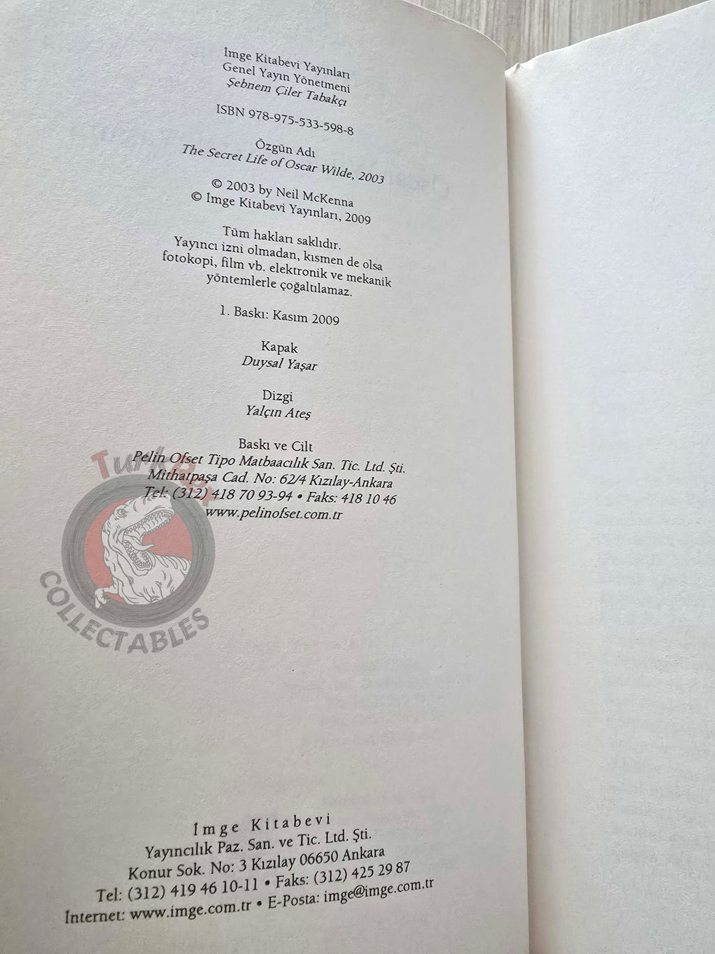 Neil McKenna – The Secret Life of Oscar Wilde 2009 1st Turkish Book Turkey
