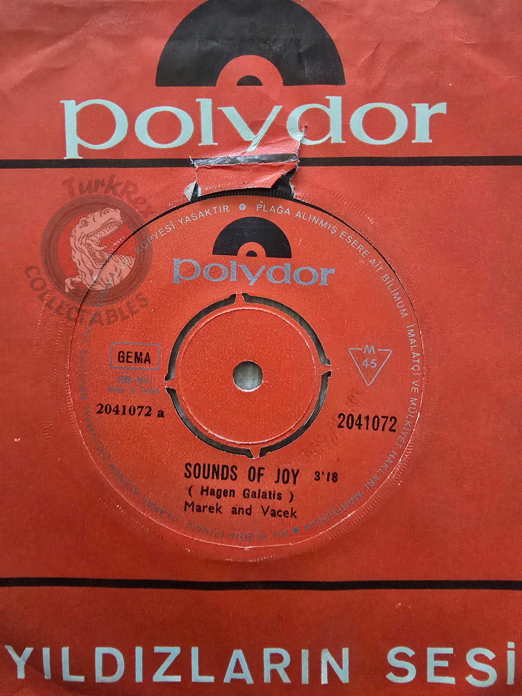 Marek & Vacek – Sounds Of Joy 7" Turkish Pressing Vinyl Turkey Edition