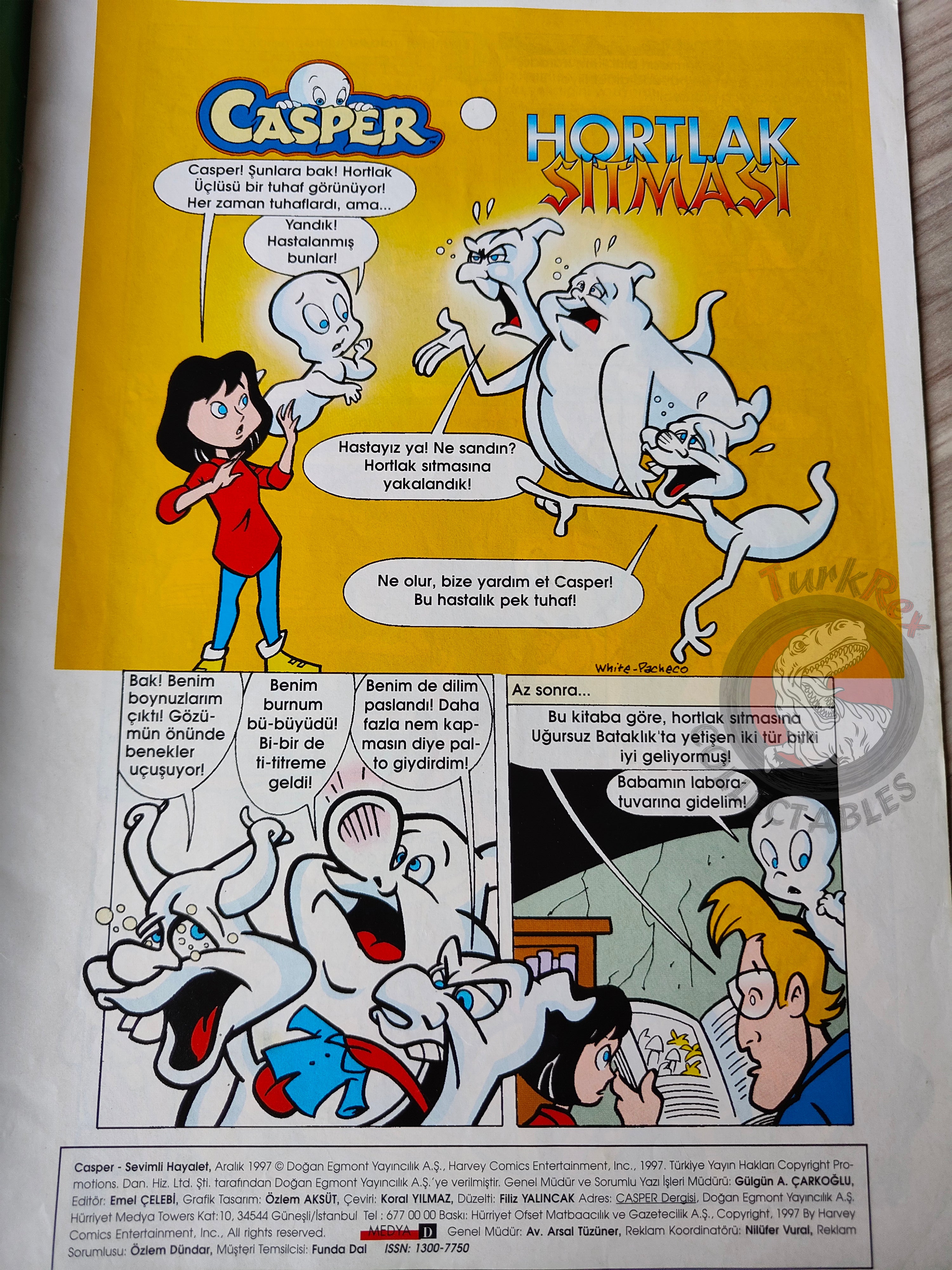 Casper the Friendly Ghost Magazine – Issue #28 1997 Turkish Comic Turkey