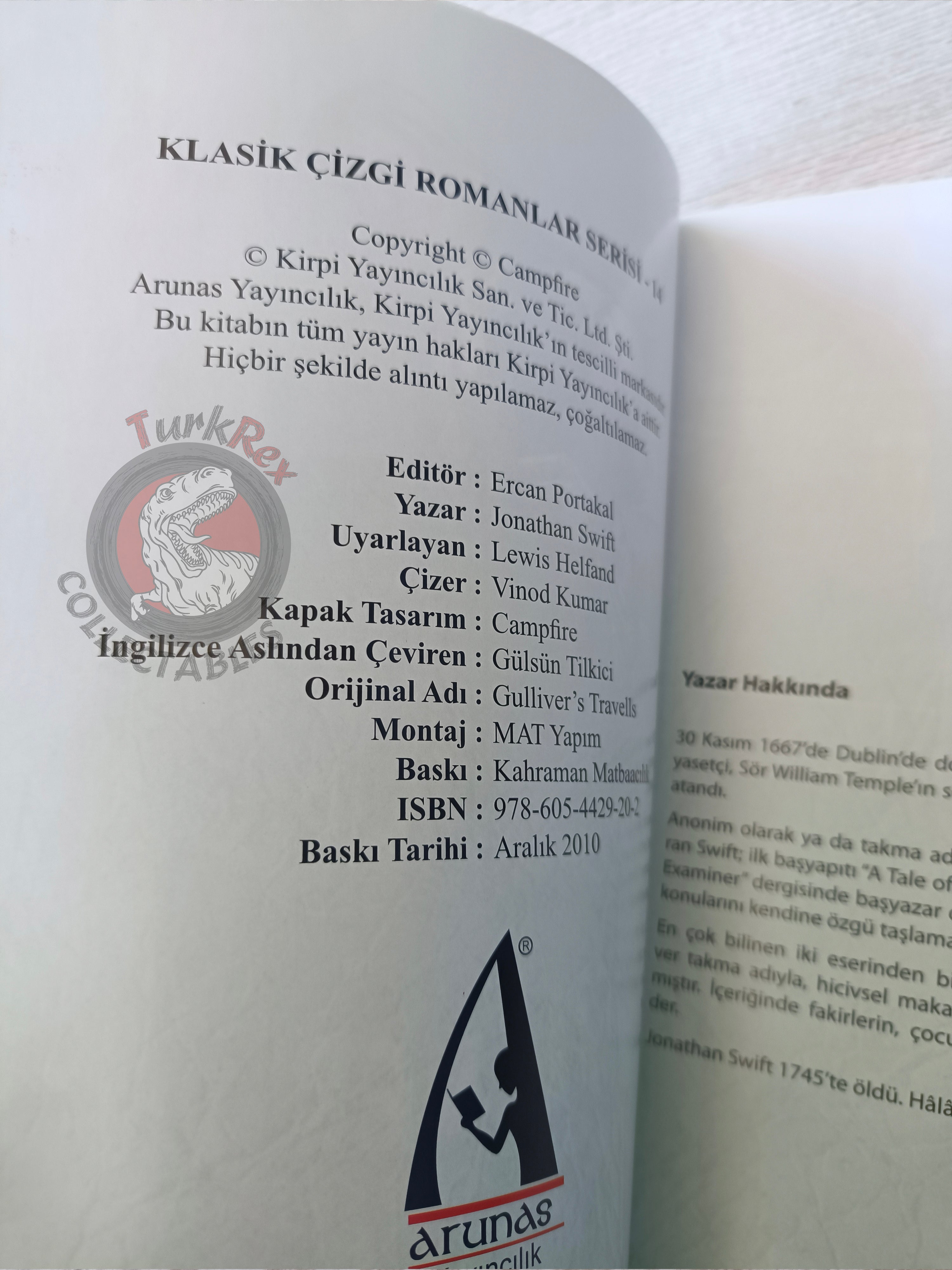 Gulliver’s Travels – Jonathan Swift Turkish Comic Turkey Campfire Classics