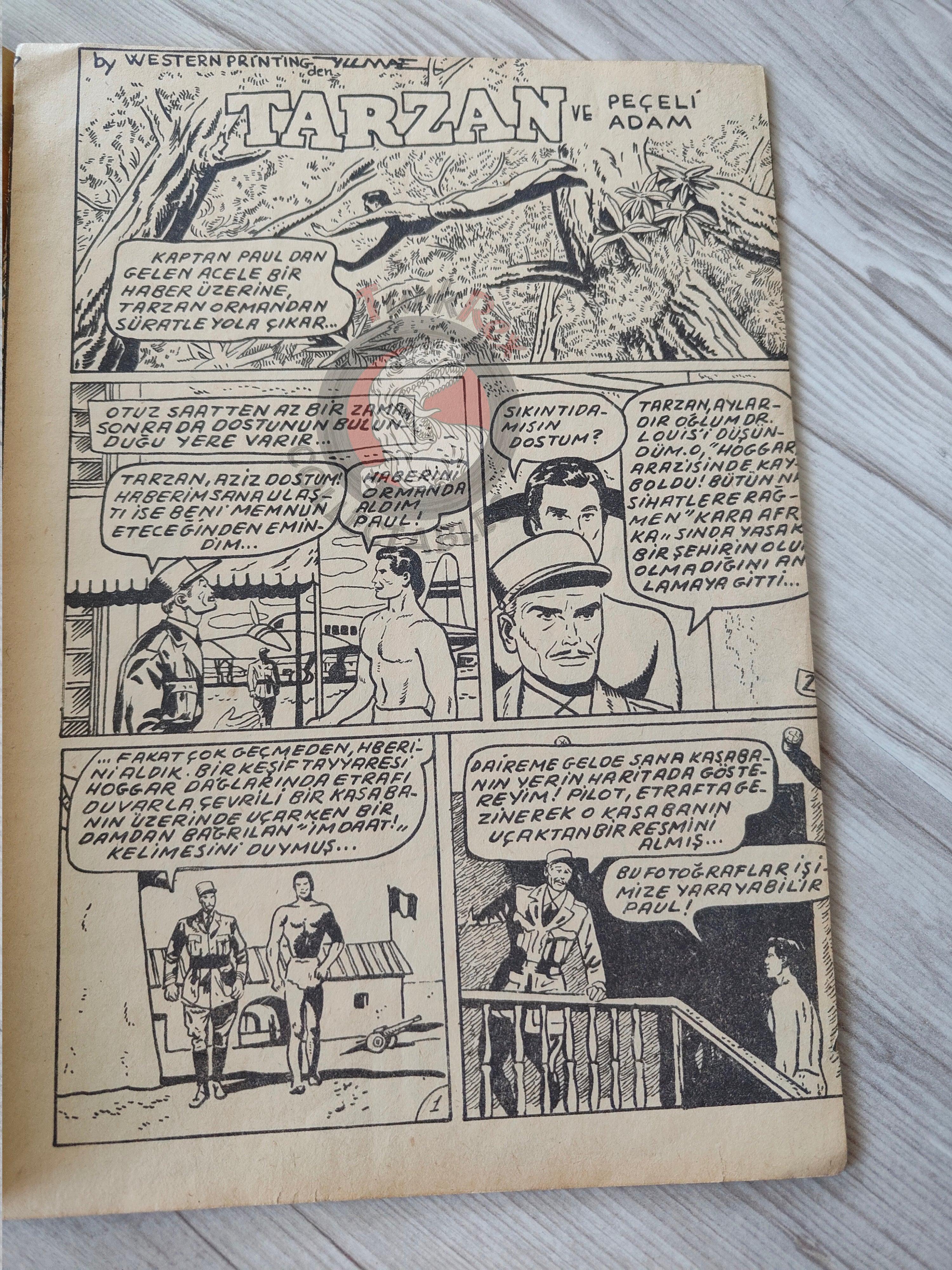 1001 Özel #119 1954 Tarzan and the Veiled Man Turkish Comic Mag Turkey