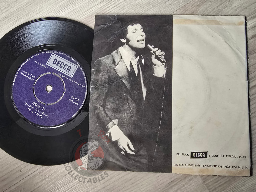 Tom Jones – Smile / Delilah 7" Turkish Pressing Vinyl Turkey Edition