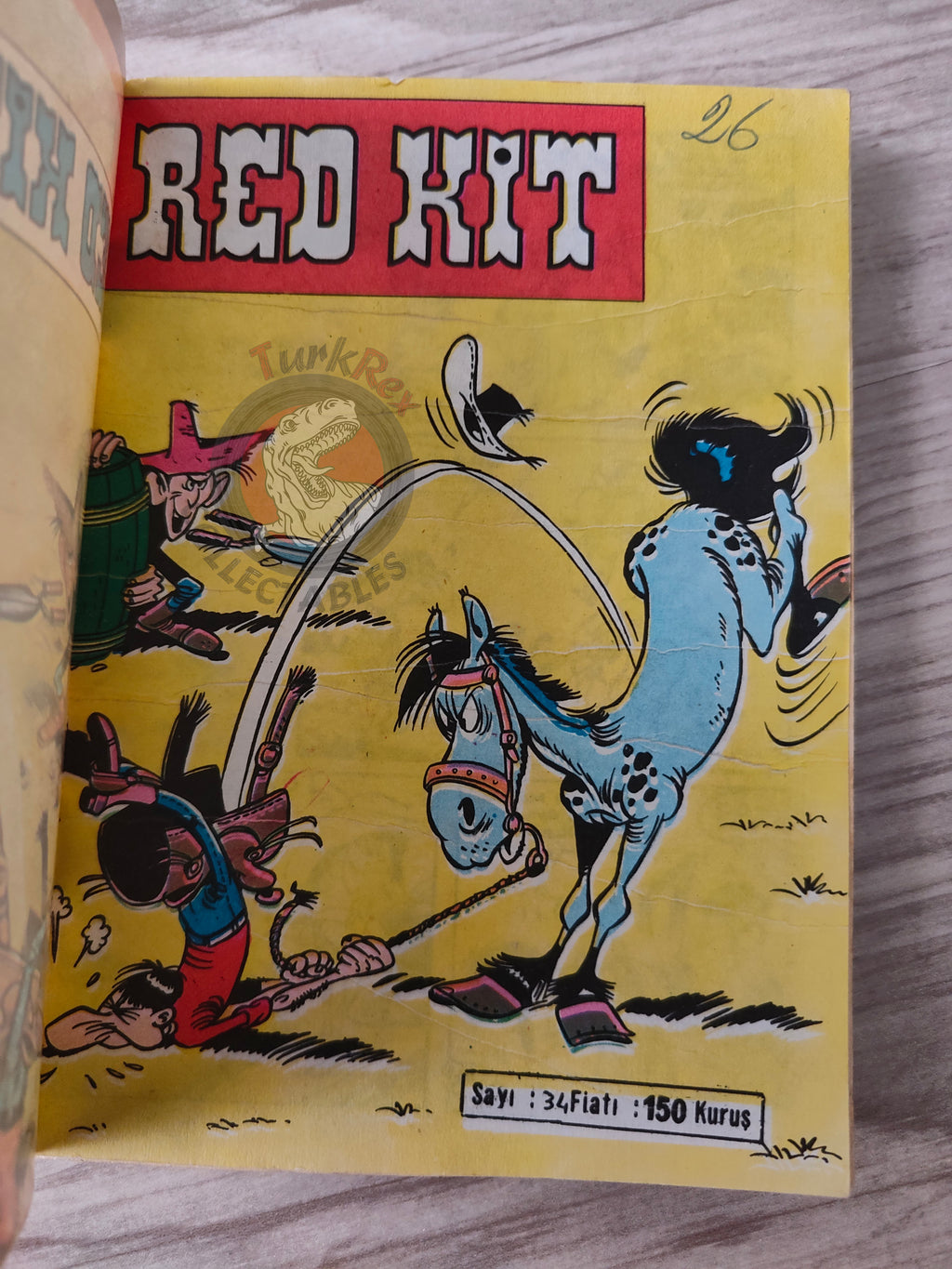 Lucky Luke #12 Les Rivaux de Painful Gulch 1973 Turkish Comic Turkey Tif Et Tondu
