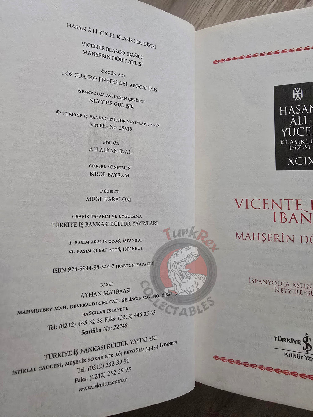 Vicente Blasco Ibáñez – The Four Horsemen of the Apocalypse  Turkish Book Turkey