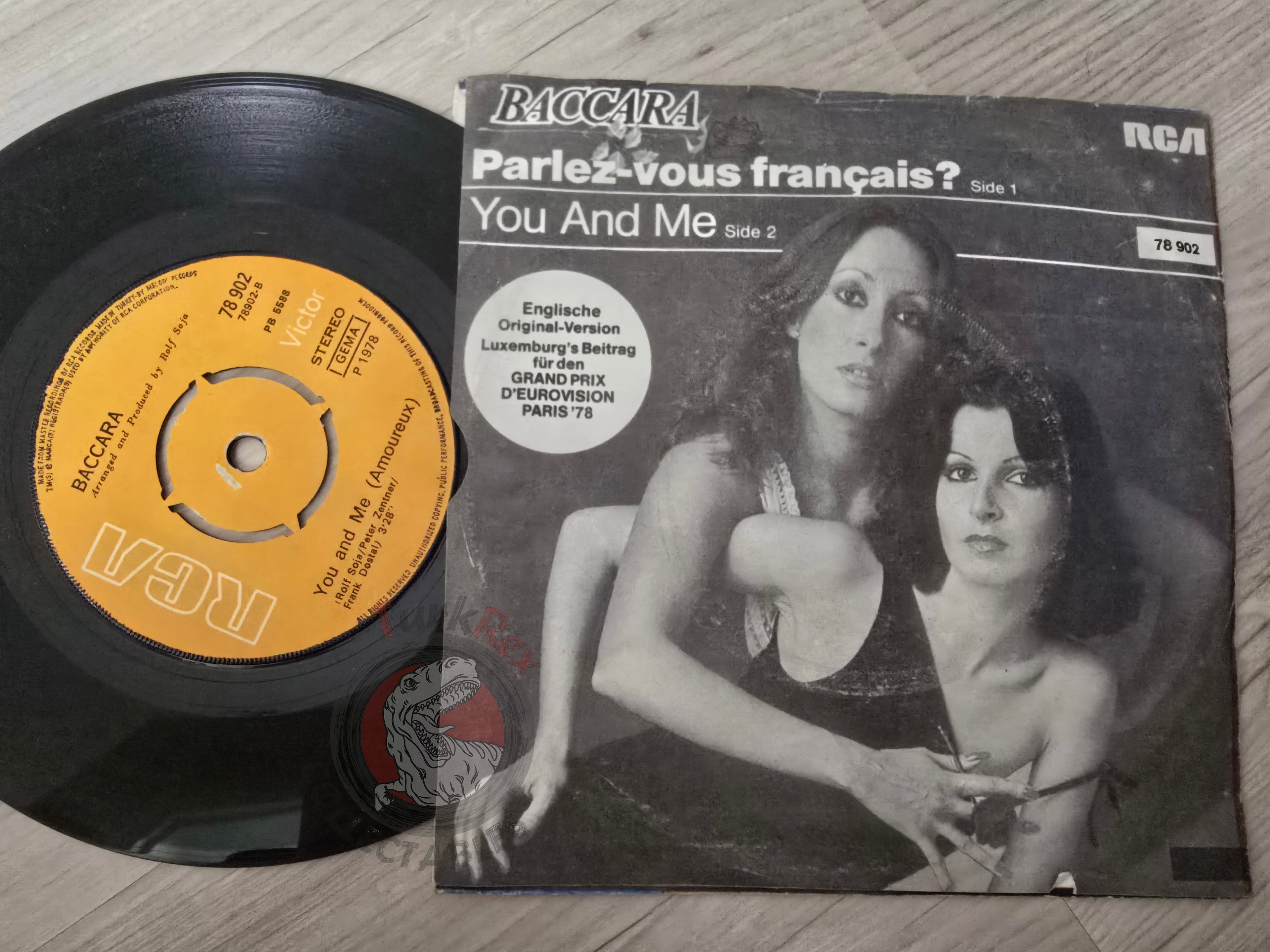 Baccara – Parlez-vous Français? 7" Turkish Pressing Vinyl Turkey Edition Eurovision 1978