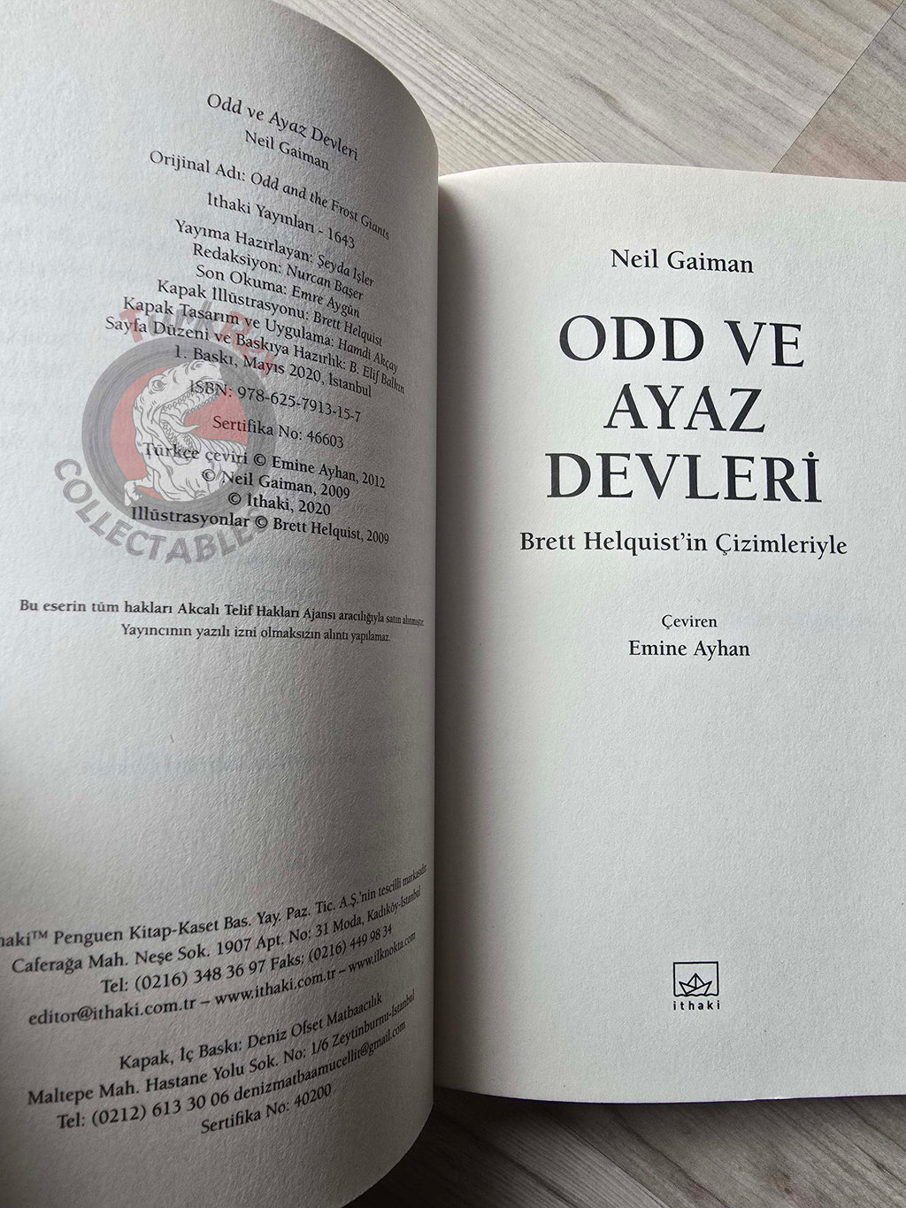 Neil Gaiman – Odd And The Frost Giants 2020 1st Turkish Book Turkey Illustrated
