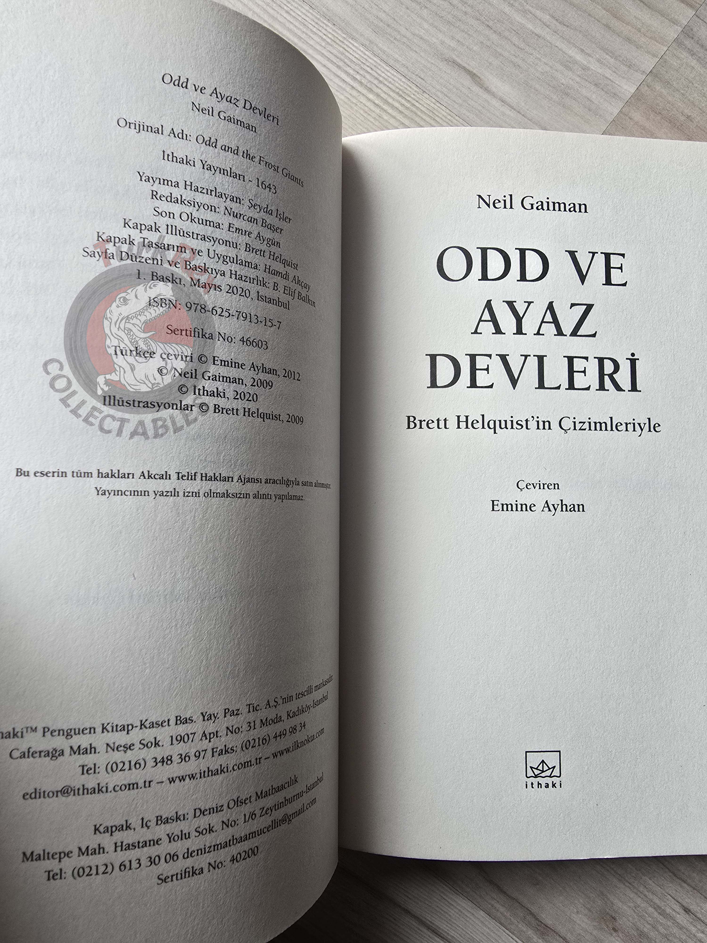 Neil Gaiman – Odd And The Frost Giants 2020 1st Turkish Book Turkey Illustrated