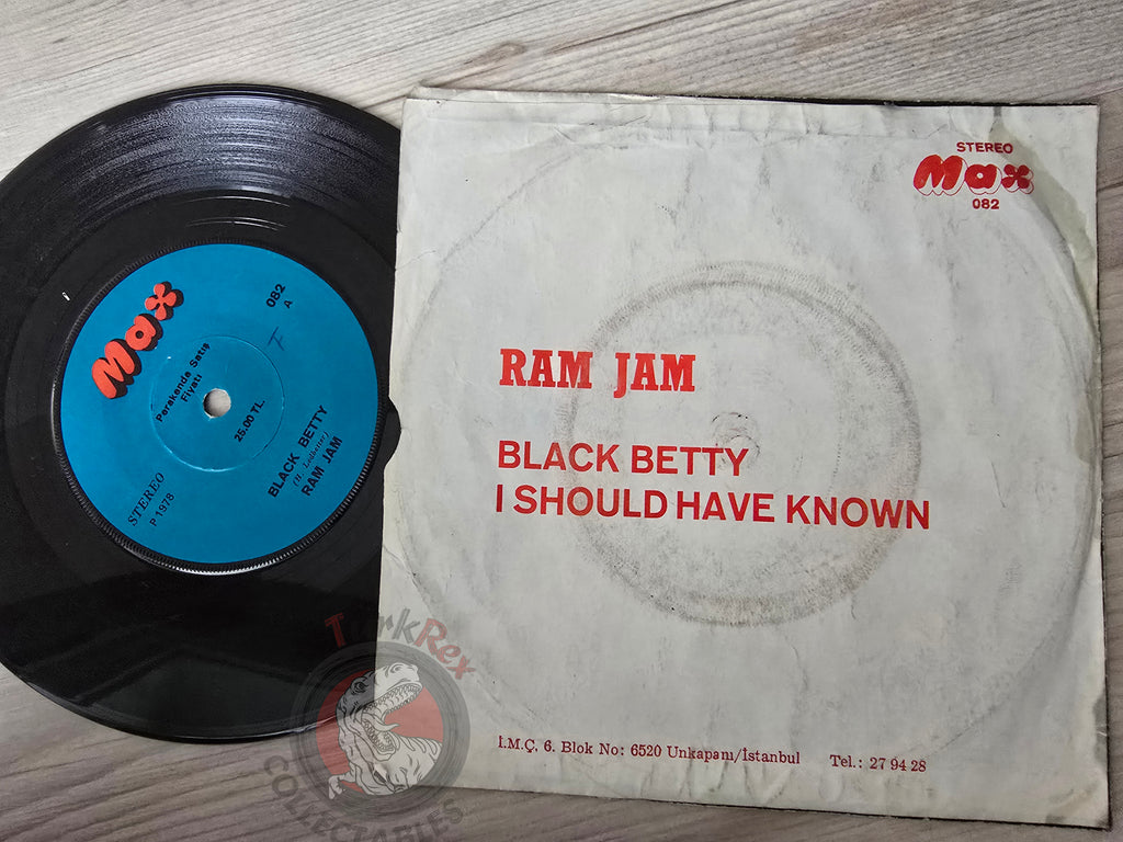 Ram Jam – Black Betty 7" Turkish Pressing Vinyl Turkey Edition