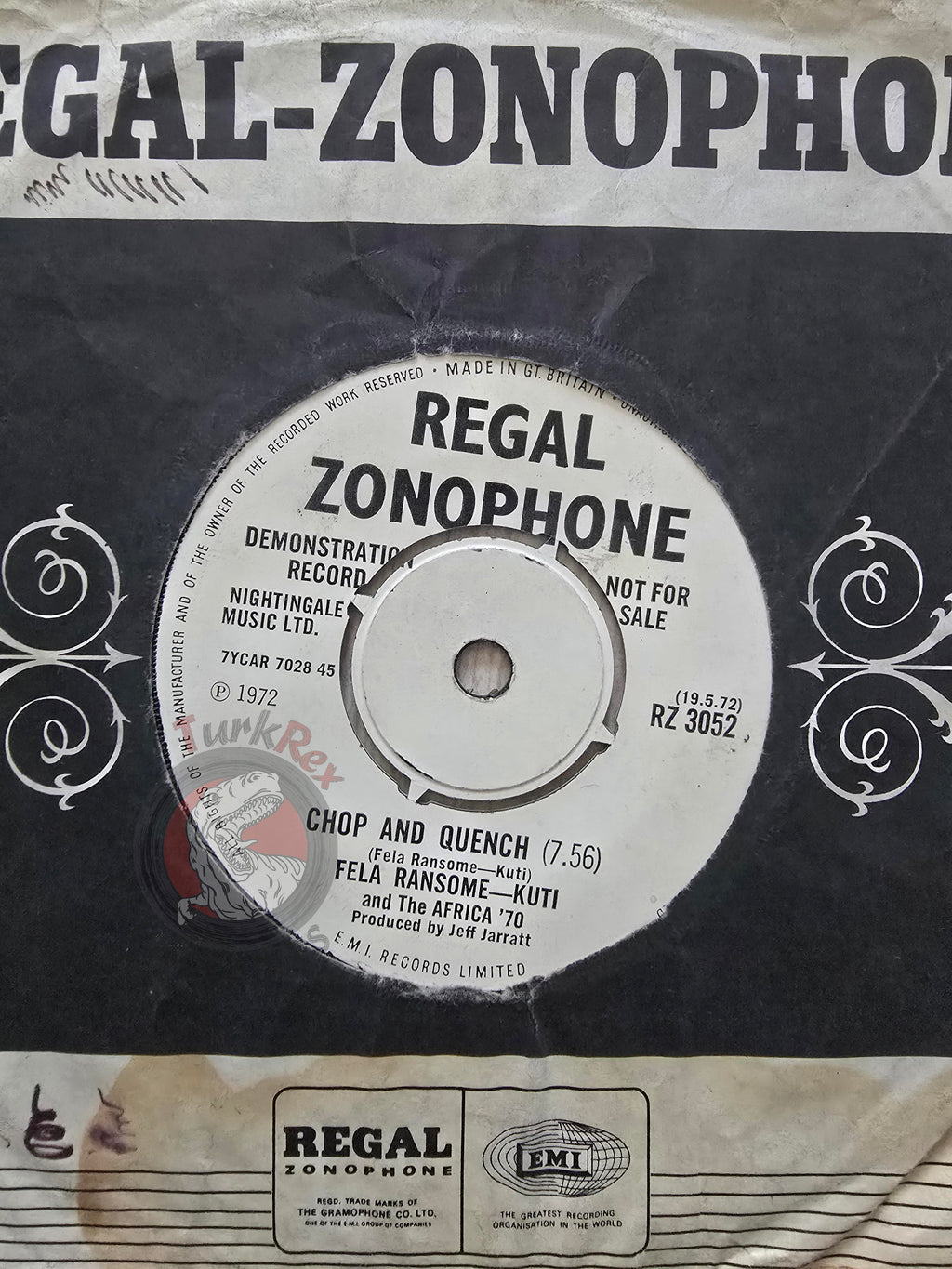 Fela Ransome Kuti And The Africa '70 – Egbe Mi O 7" Promo UK Pressing Vinyl