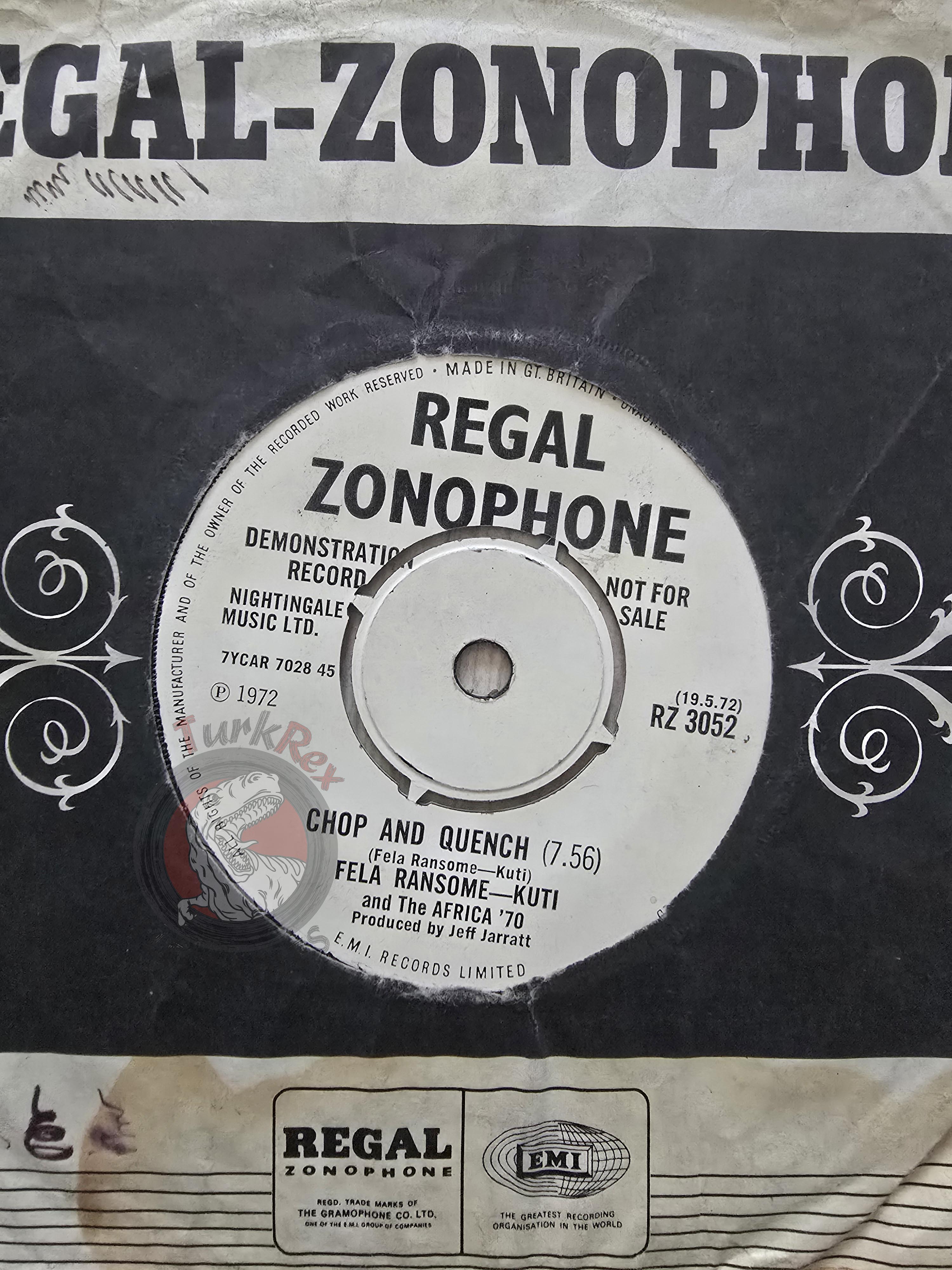 Fela Ransome Kuti And The Africa '70 – Egbe Mi O 7" Promo UK Pressing Vinyl